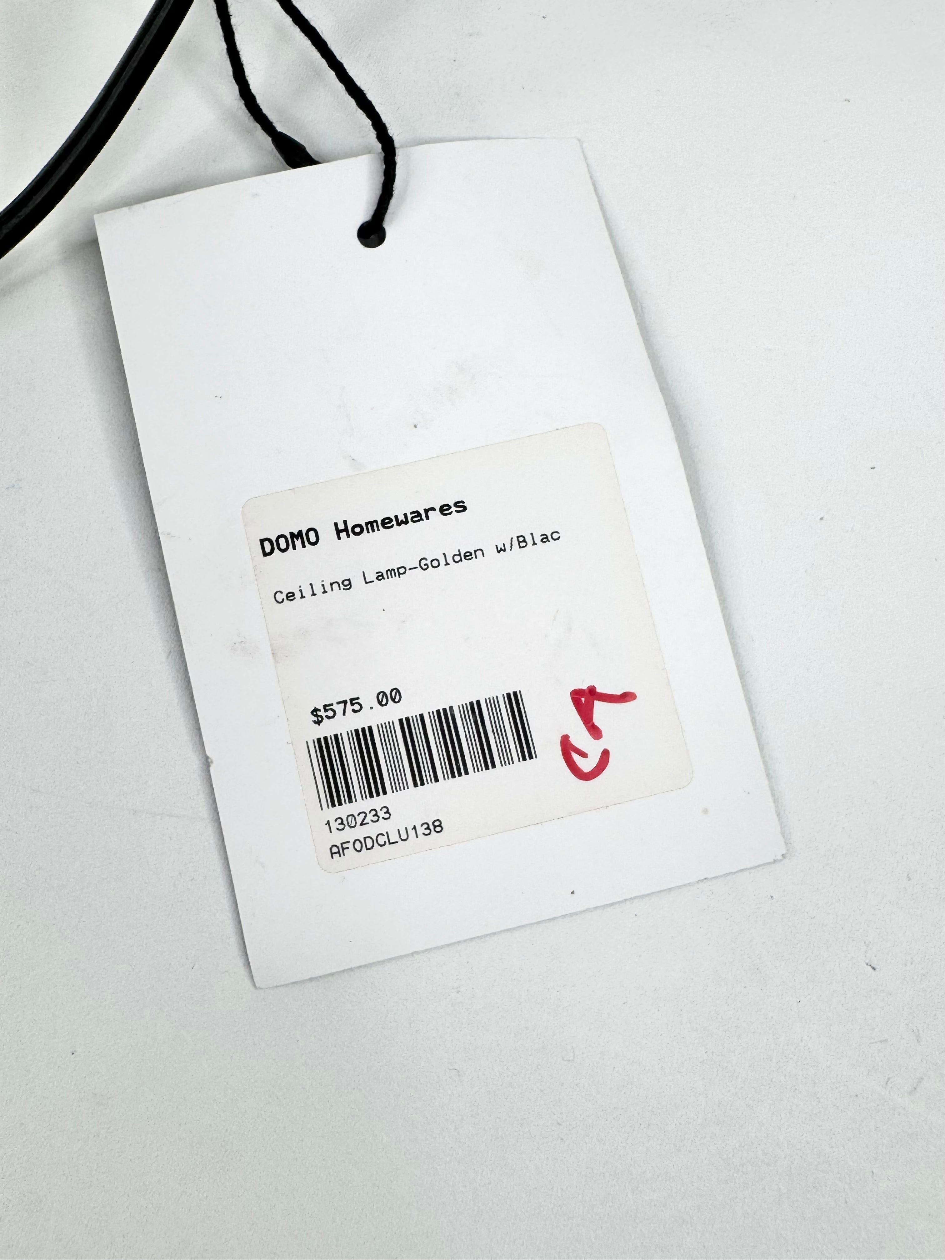 Domo Brass Cage Golden Ceiling Lamp