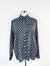 Michael by Michael Kors Black & White Polka Dot Blouse - AU12/14