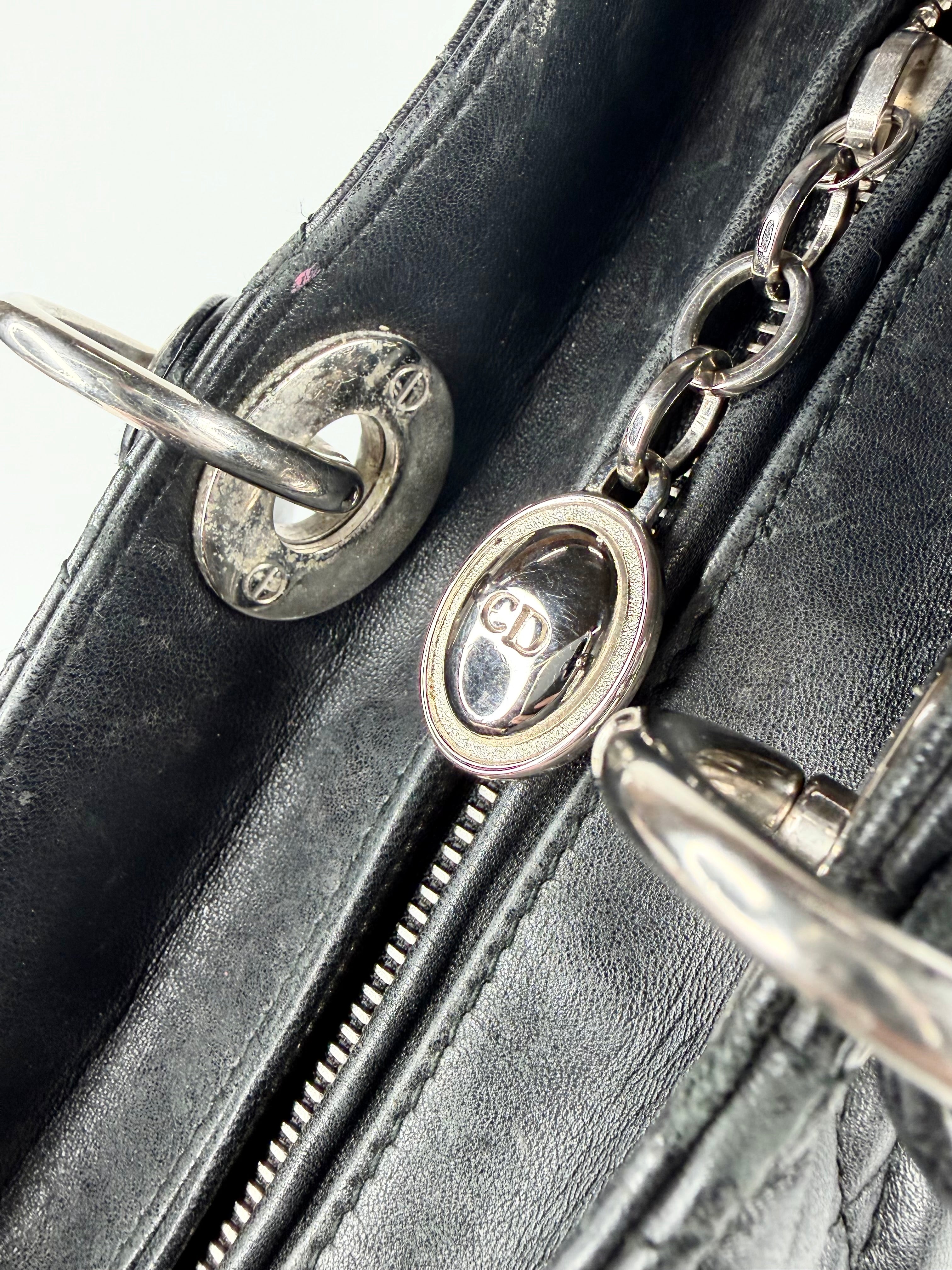 Christian Dior Black 'Lady' Handbag