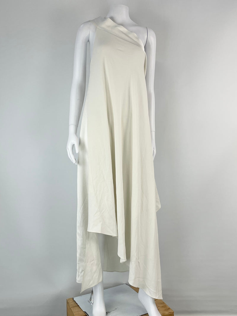 Hugo Boss White Crepe Off-Shoulder 'Deillora' Gown - AU8