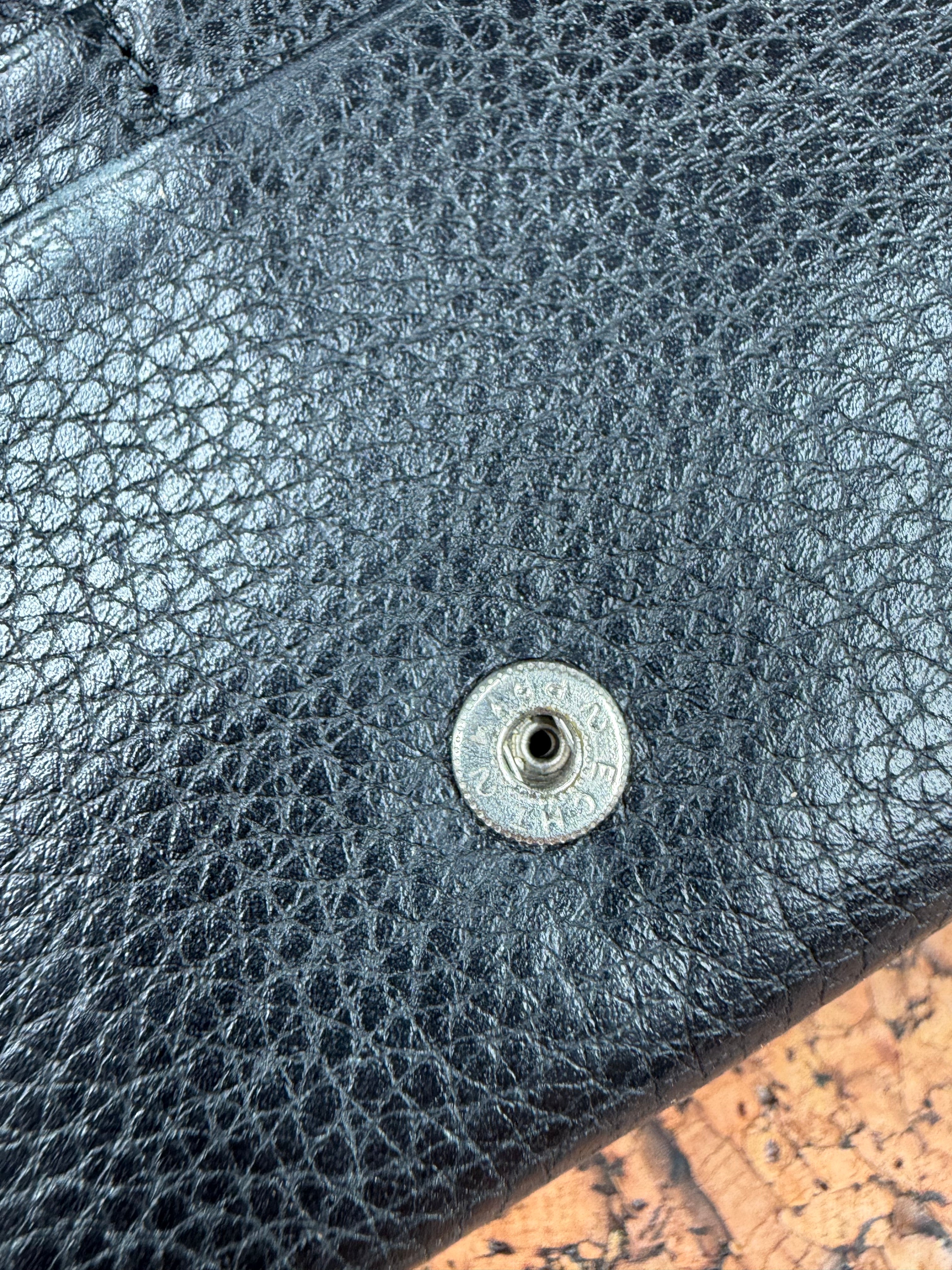 Longchamp Black Pebbled Leather Wallet