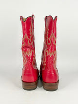 Rios of Mercedes Texan Red Leather Cowboy Boots - EU40