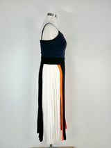 Victoria Beckham Blue, Black, Orange & White Maxi Dress - AU10