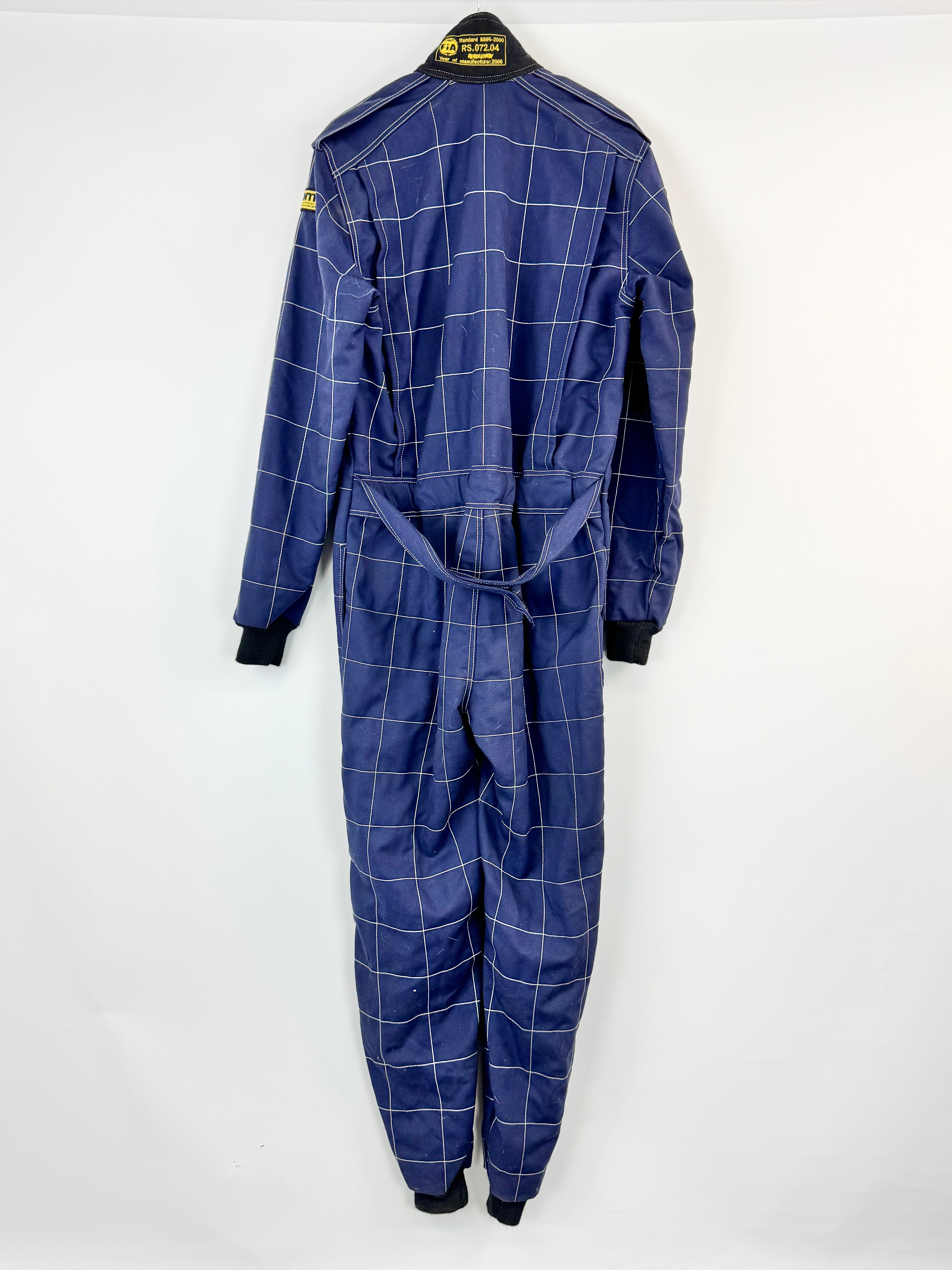 Vintage RPM Race Gear Blue Padded Racing Suit - L