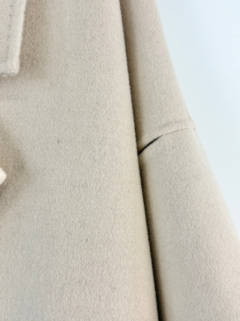 Silk Maison Ivory Wool Oversized Coat - XXS