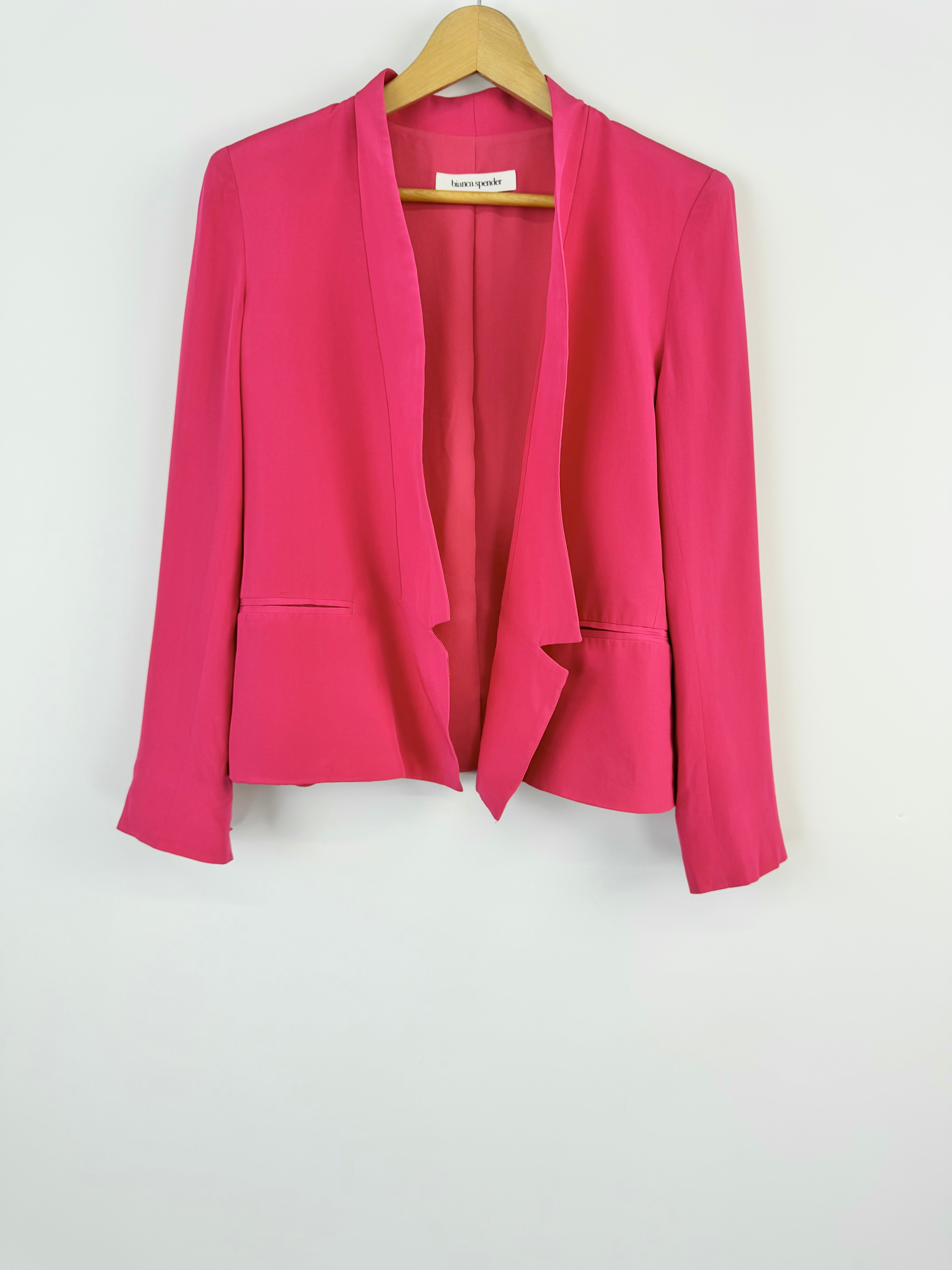 Bianca Spender Hot Pink Silk Jacket - AU8