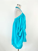 Kirrily Johnston Aqua Silk Dress - AU12