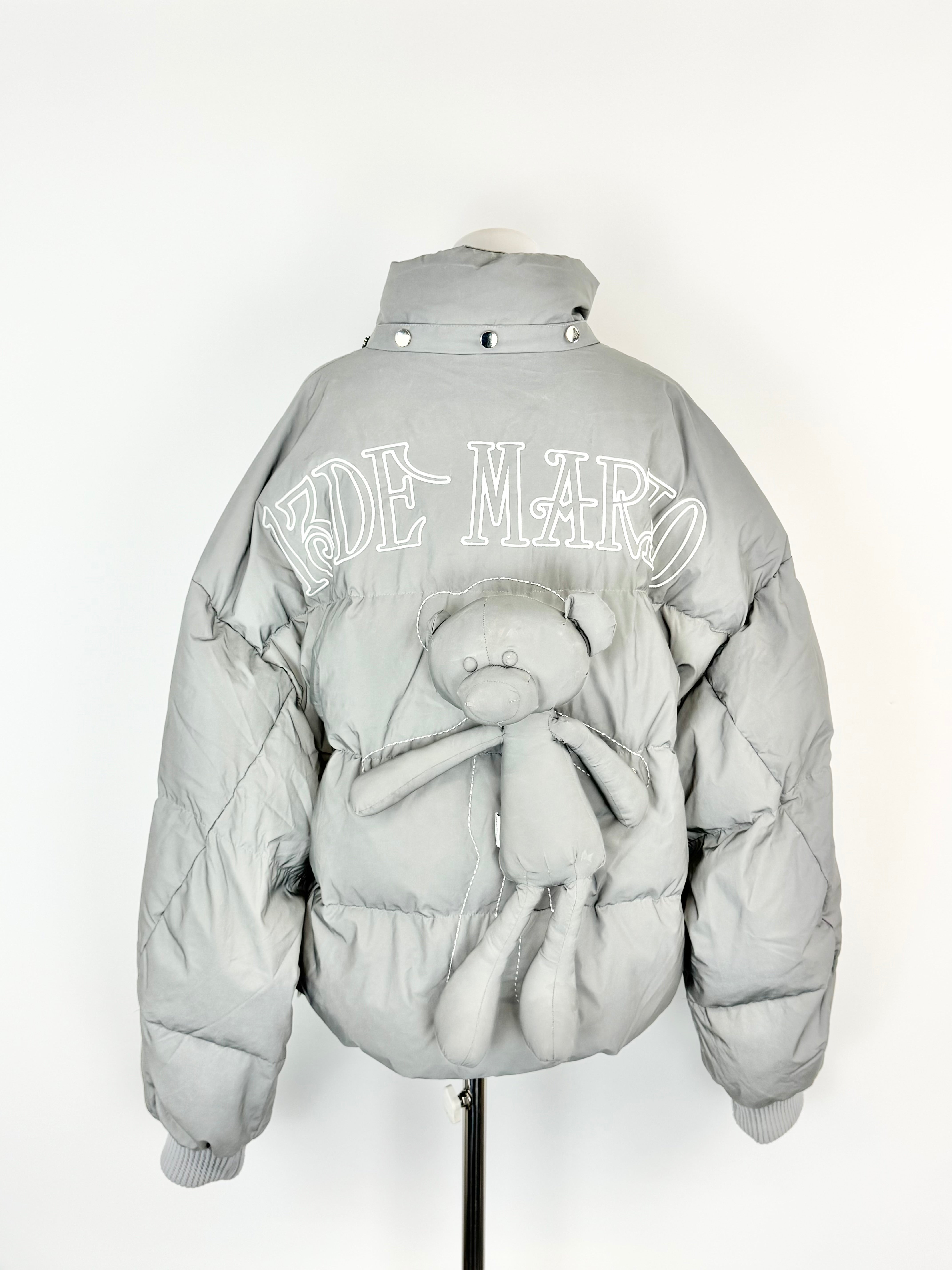 13DE MARZO Silver Reflective Puffer Jacket - AU10