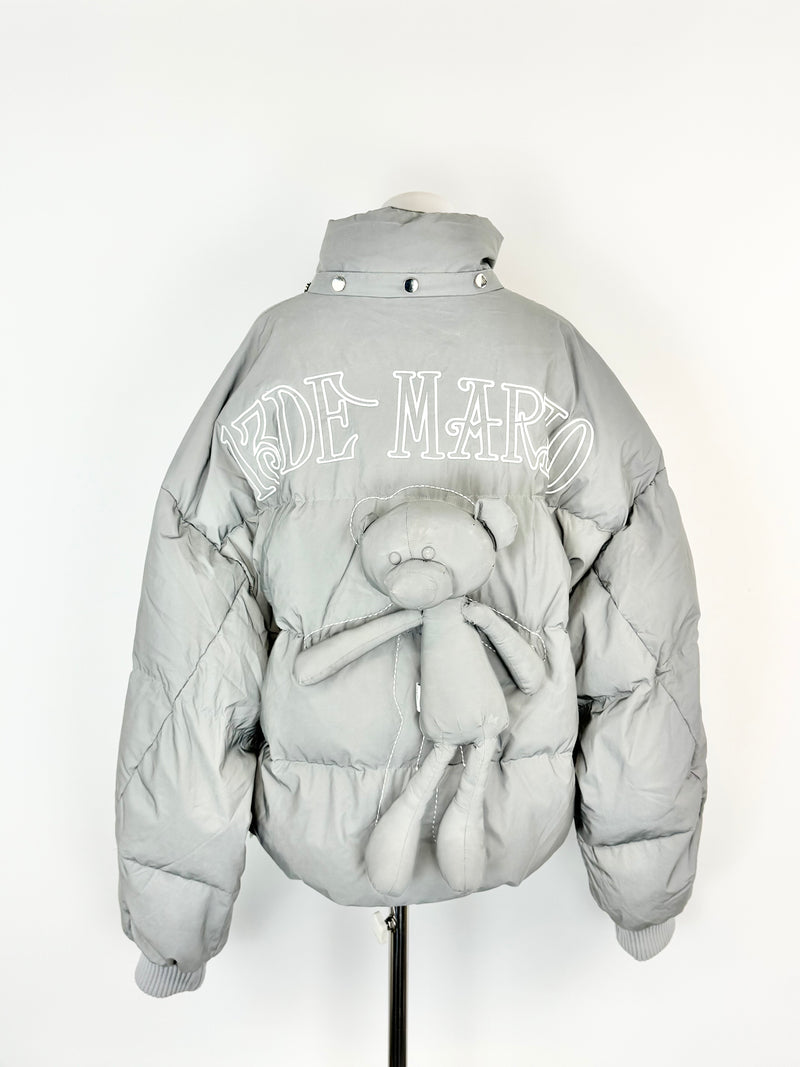 13DE MARZO Silver Reflective Puffer Jacket - AU10
