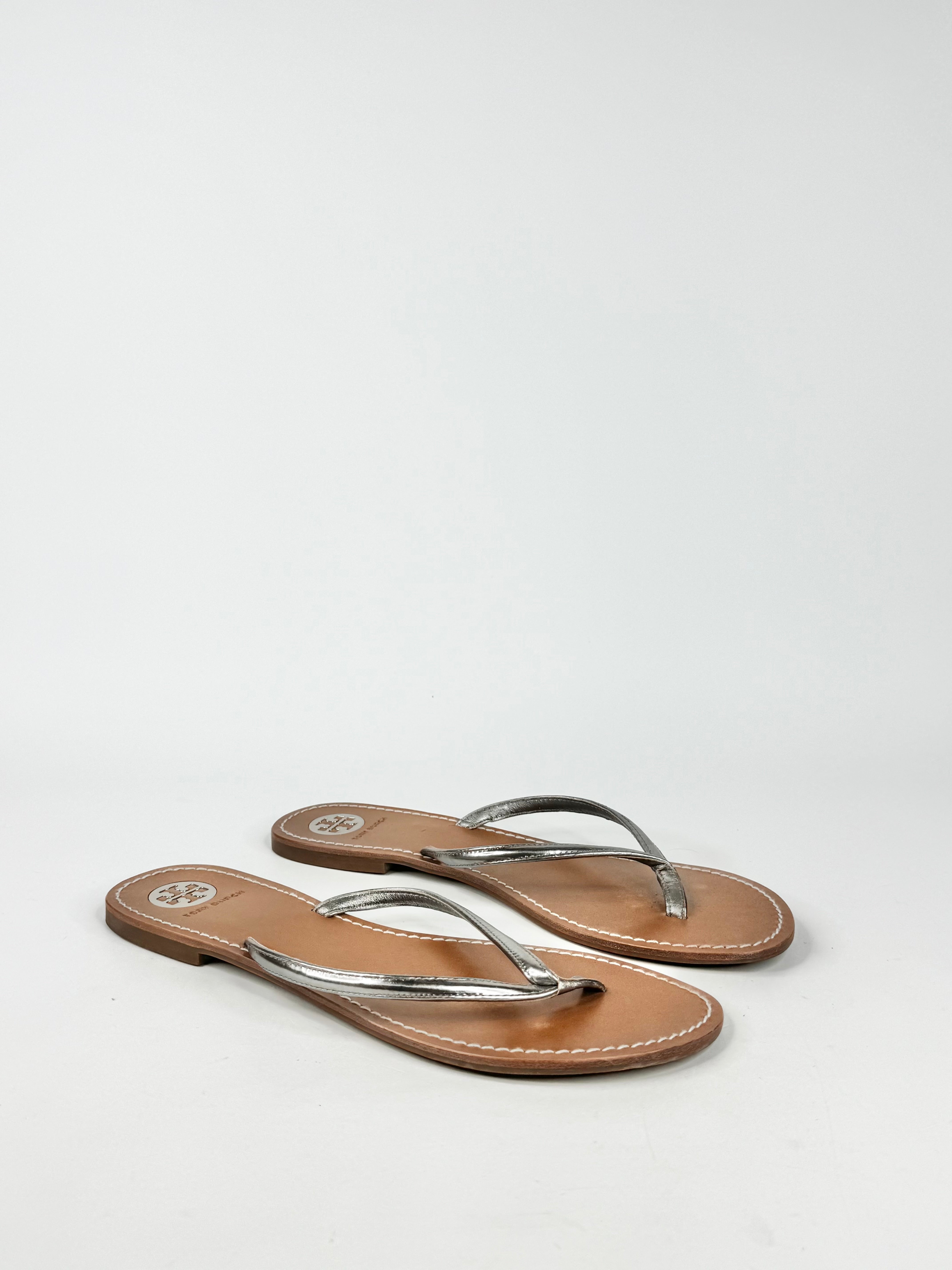 Tory Burch Silver Thongs - EU41