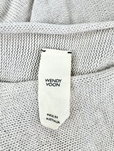 Wendy Voon Pearlesque Grey Wool, Cotton & Linen Jumper - AU12