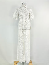 O.P On Parks Sheer White Lace Two Piece - AU8/6