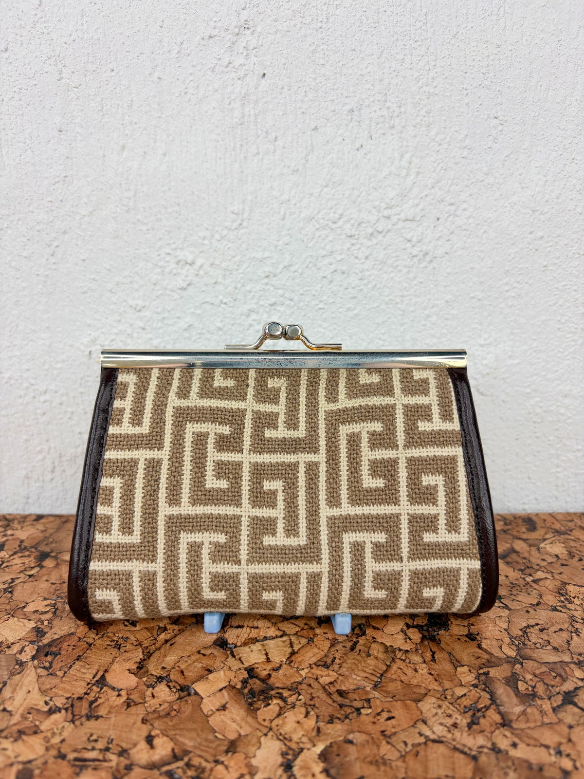 Vintage Pierre Balmain PB Monogram Woven Coin Purse