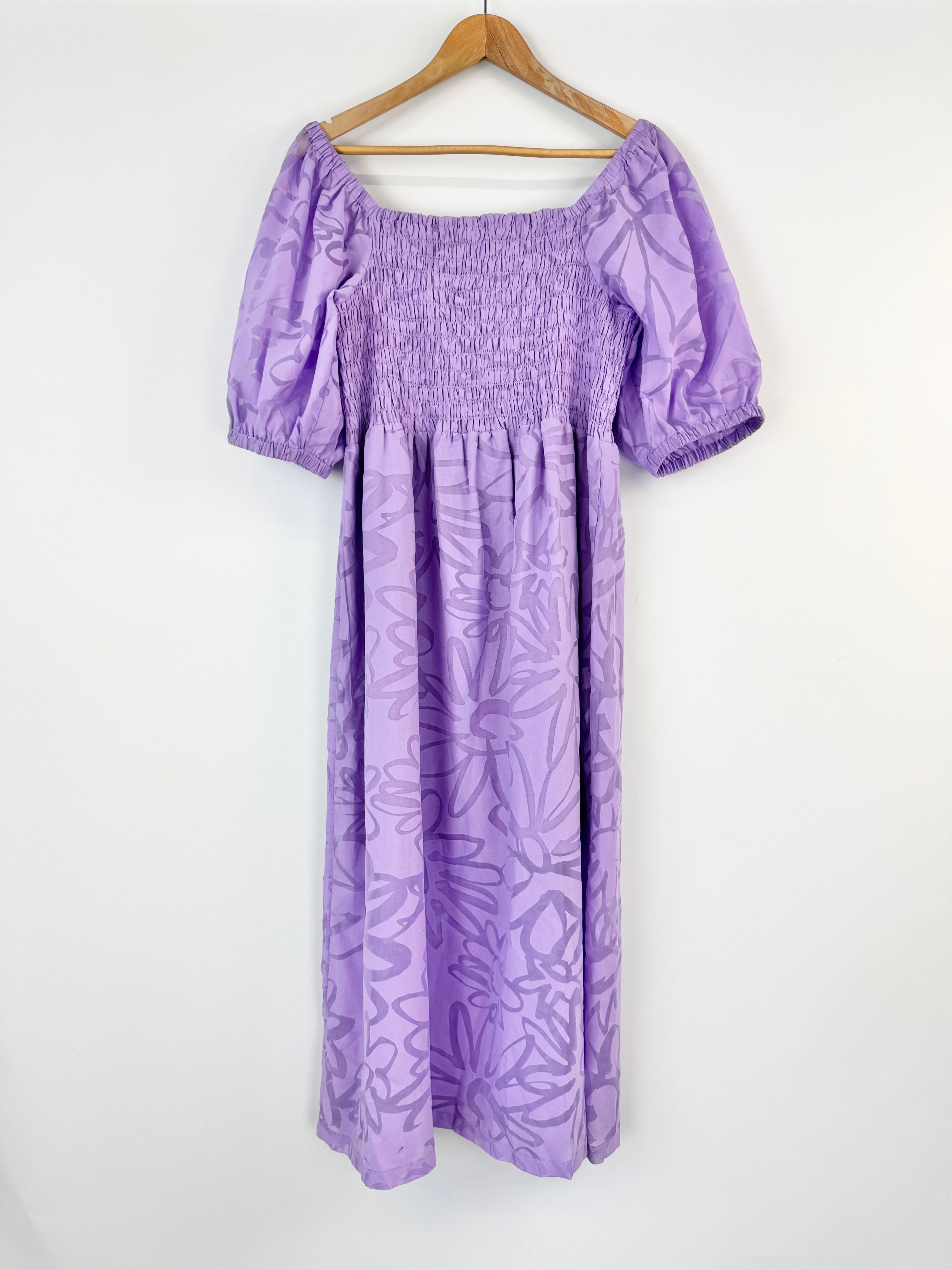 Gorman Violet 'Fleur Devore' Dress NW - AU14