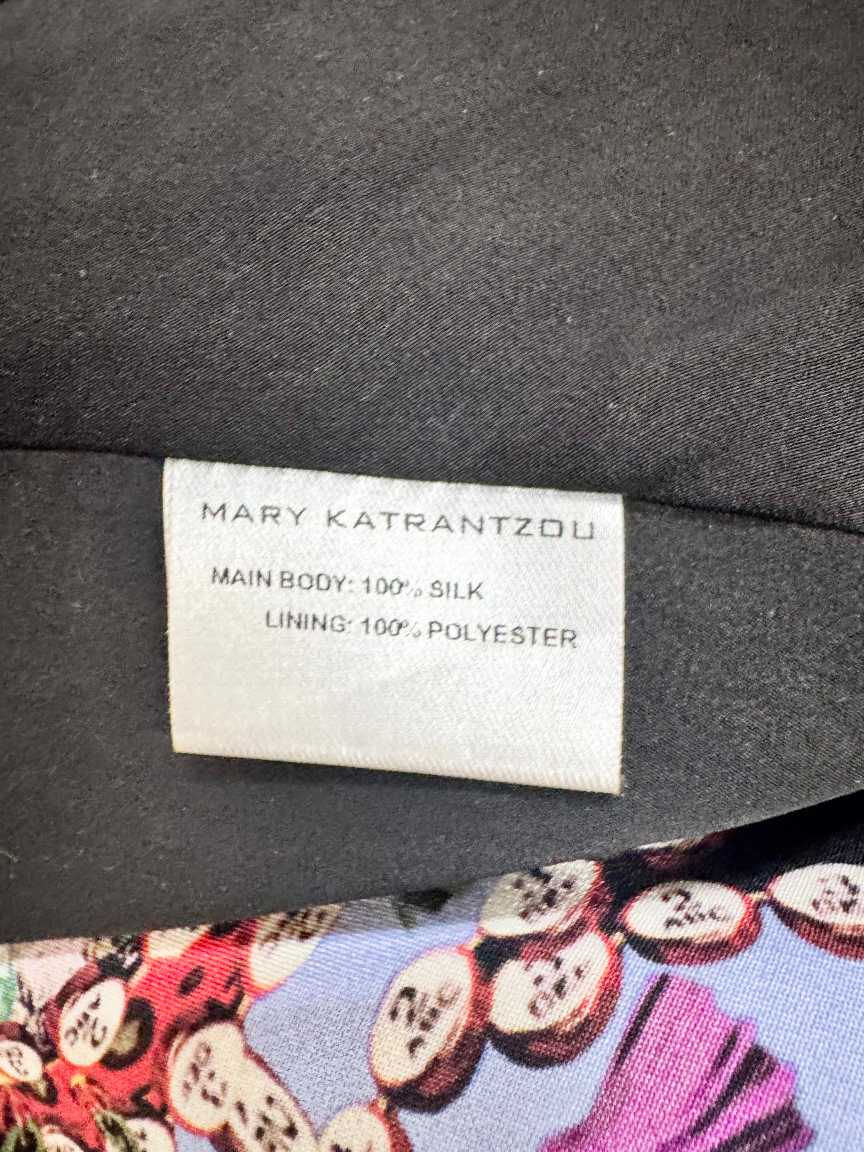 Mary Katrantzou Black Silk Paisley Patterned A-Line Dress - AU10