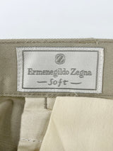 Ermenegildo Zegna Soft Vintage Beige Trousers - W40