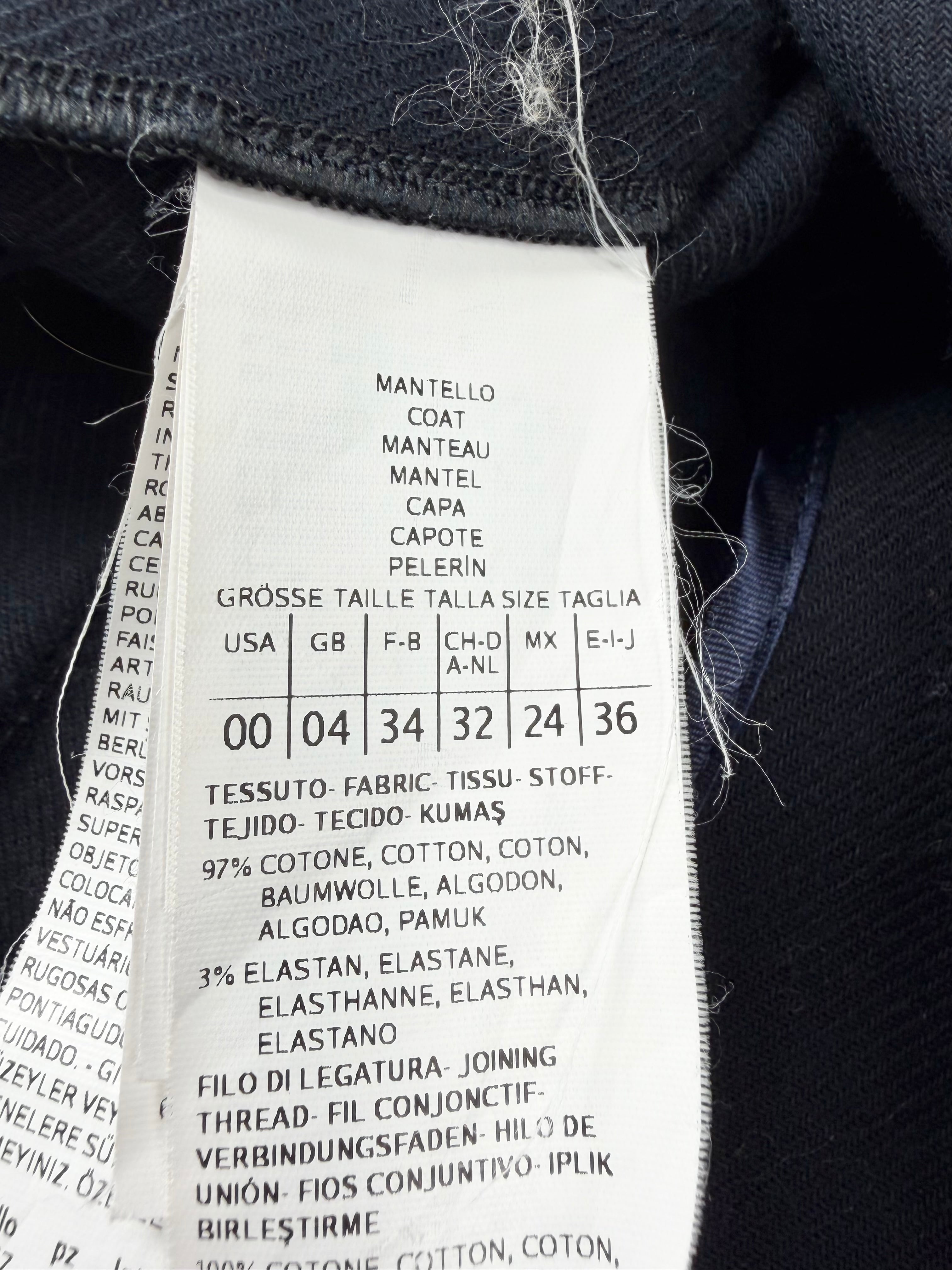 Max & Co Navy Cotton Twill Coat - AU10