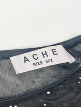 Ache the Label Black Sheer Cocktail Dress - AU6