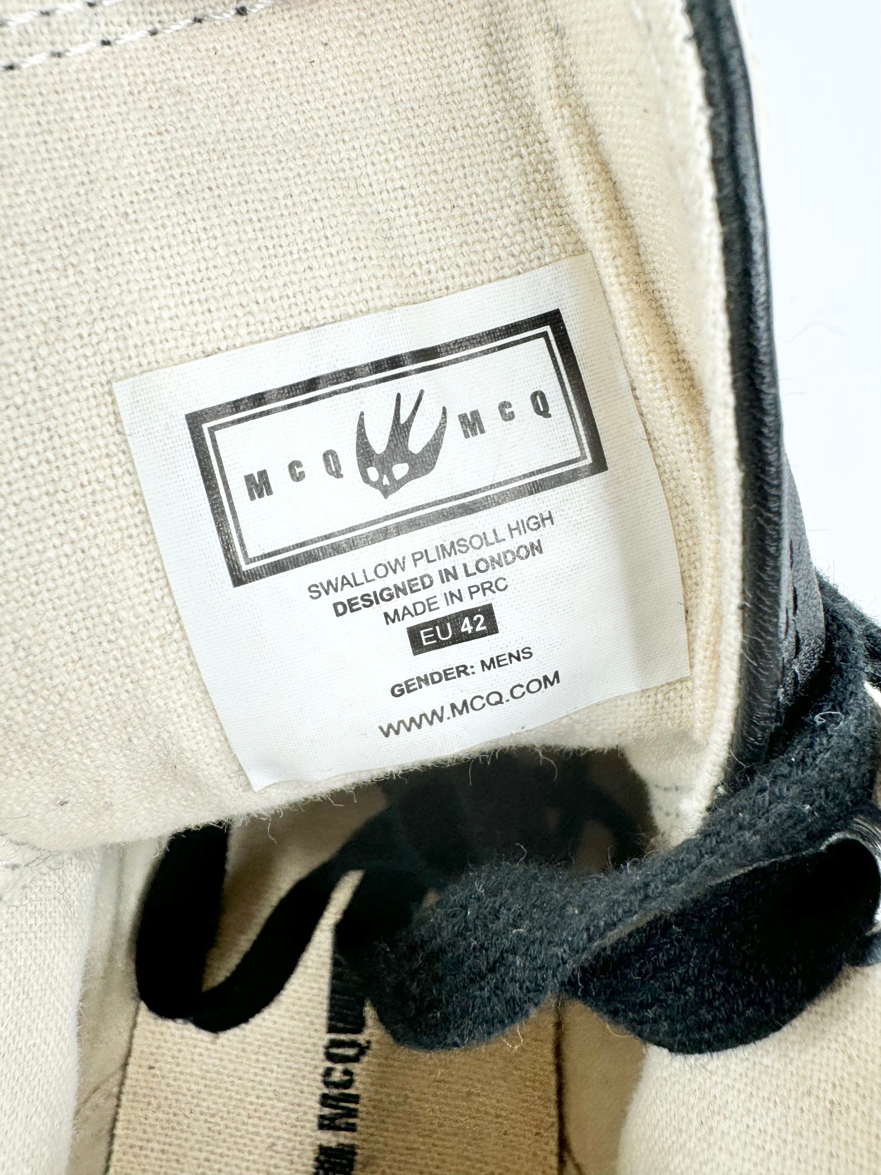 McQ Black High Top Sneakers - EU42