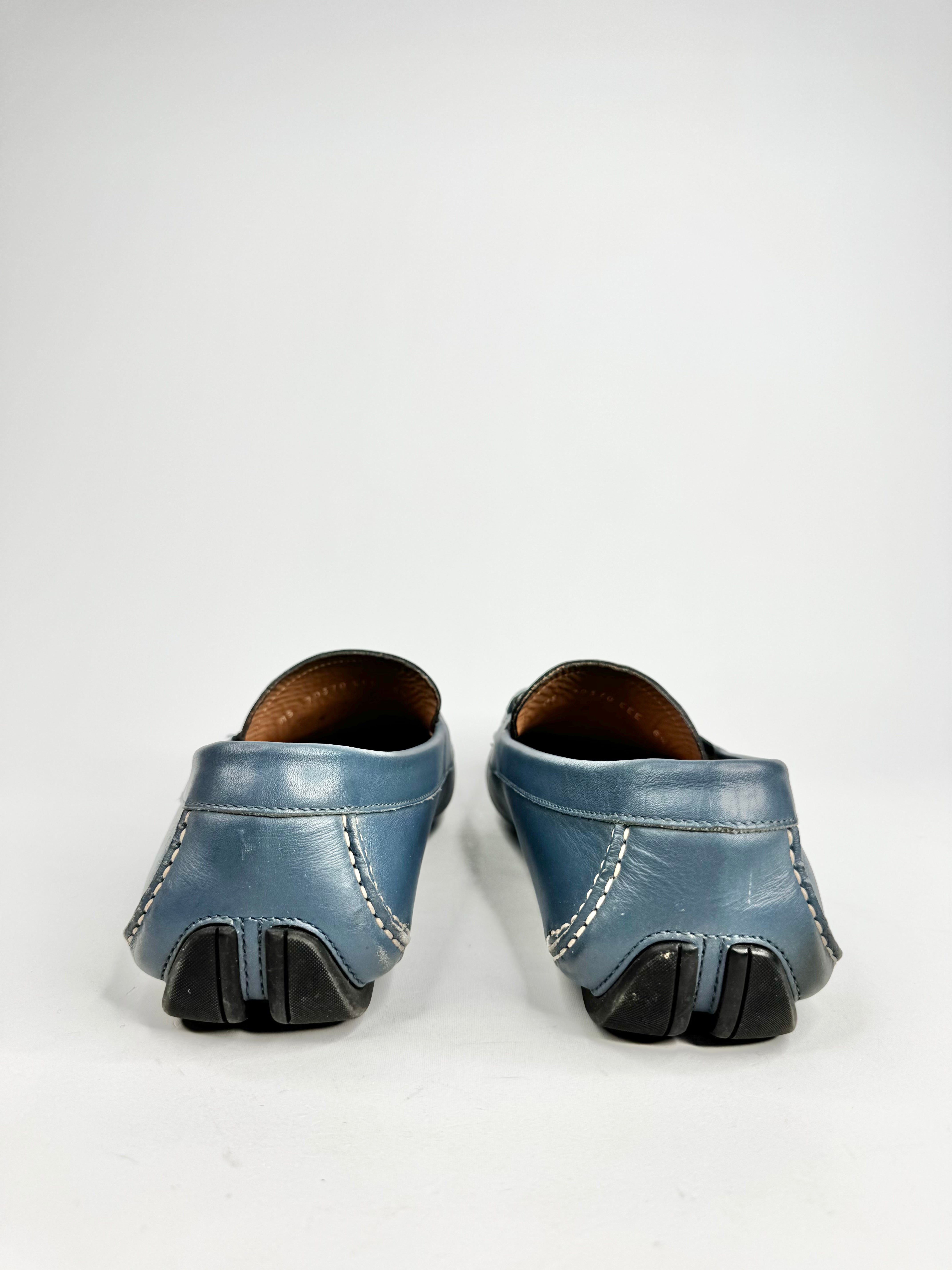 Salvatore Ferragamo Blue Horsebit Loafers - EU 8.5