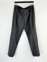 Canali for Saks Fifth Avenue Charcoal Striped Wool 2pc Suit - 52R