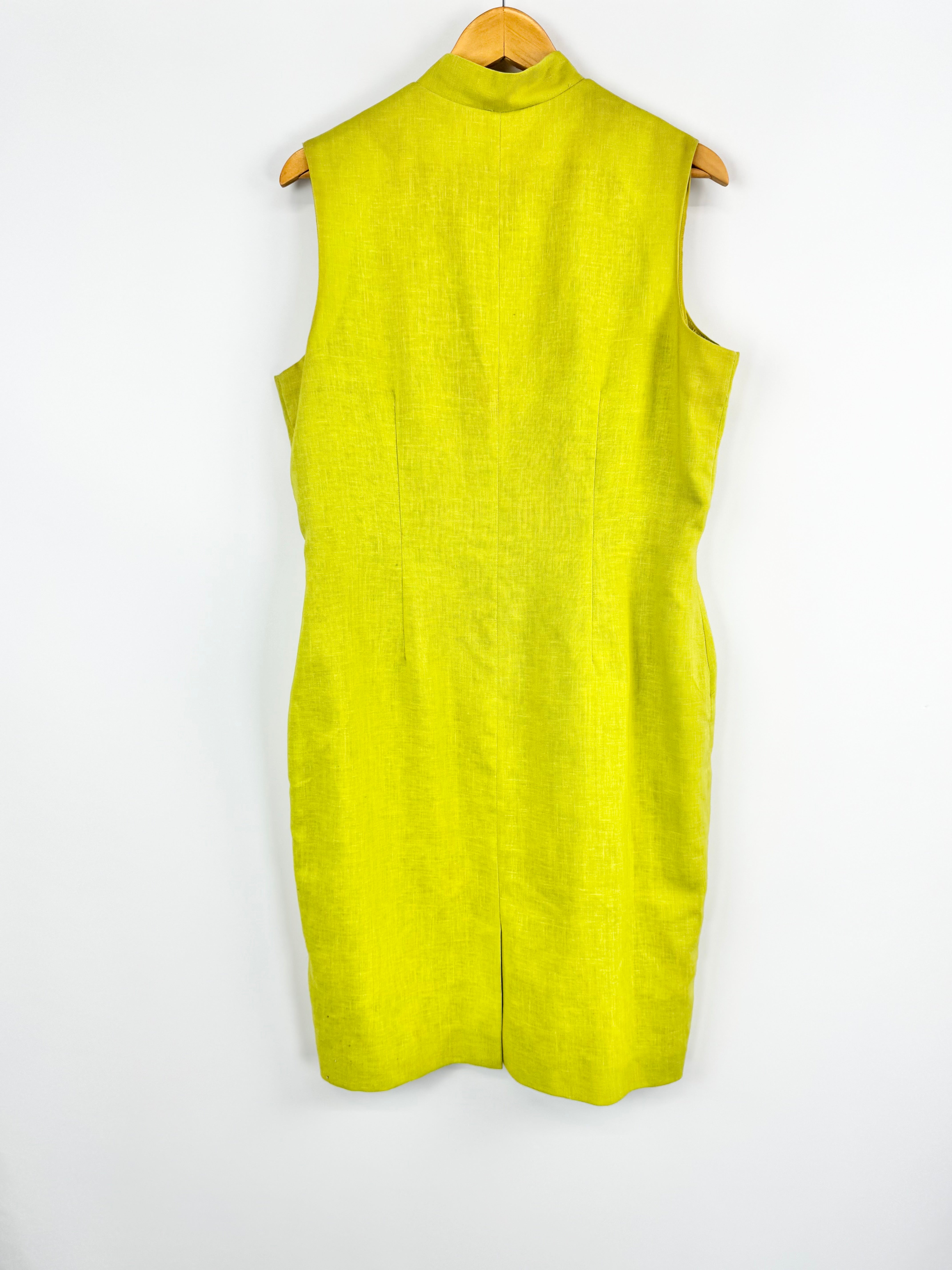 Anthea Crawford Lime Green Sleeveless Midi Dress - AU16