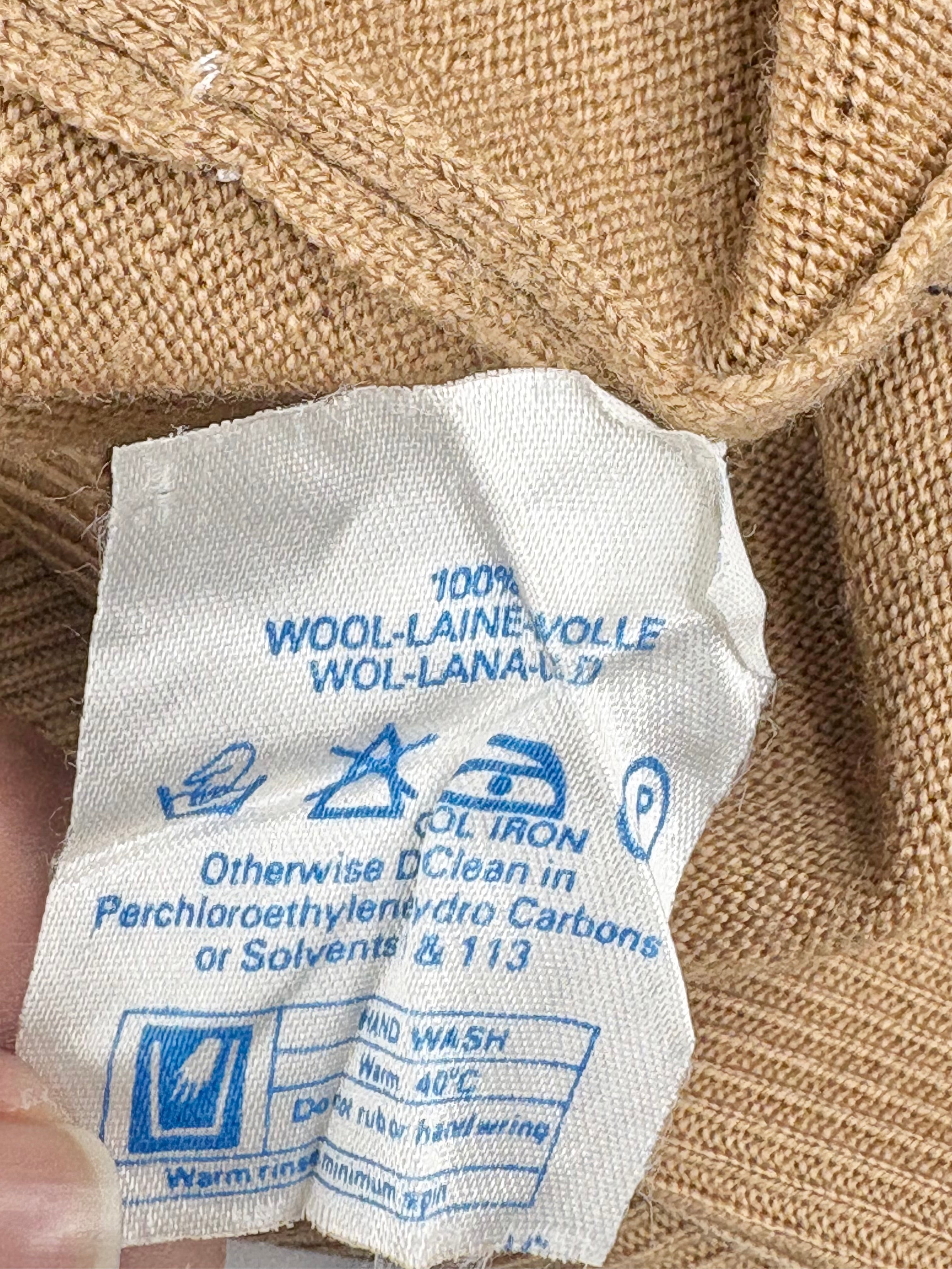 Burberrys of London Tan Merino Wool Turtle-Neck Sweater - AU8/10