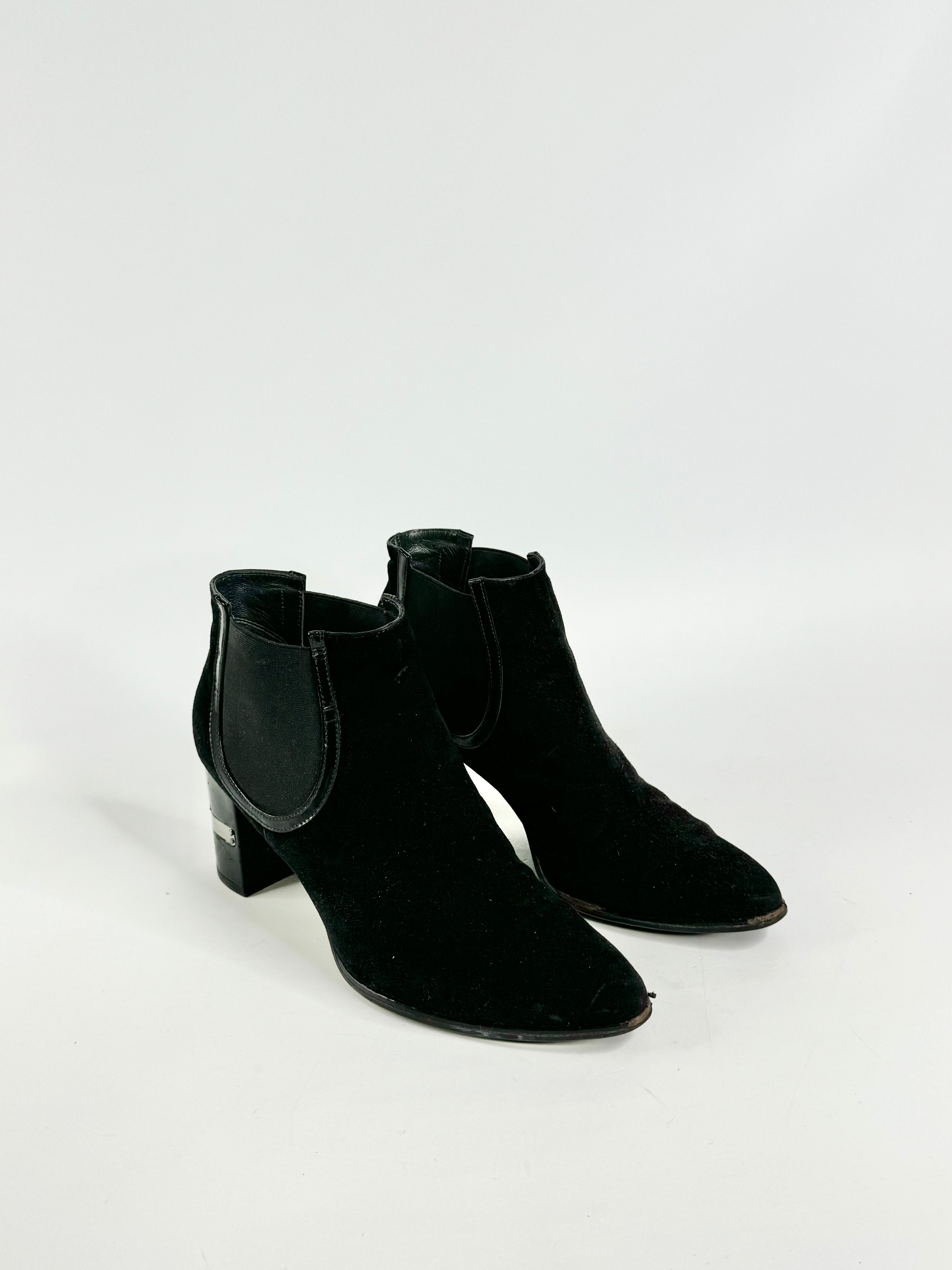 Stuart Weitzman Black Suede 'Nostress' Ankle Boots - EU39
