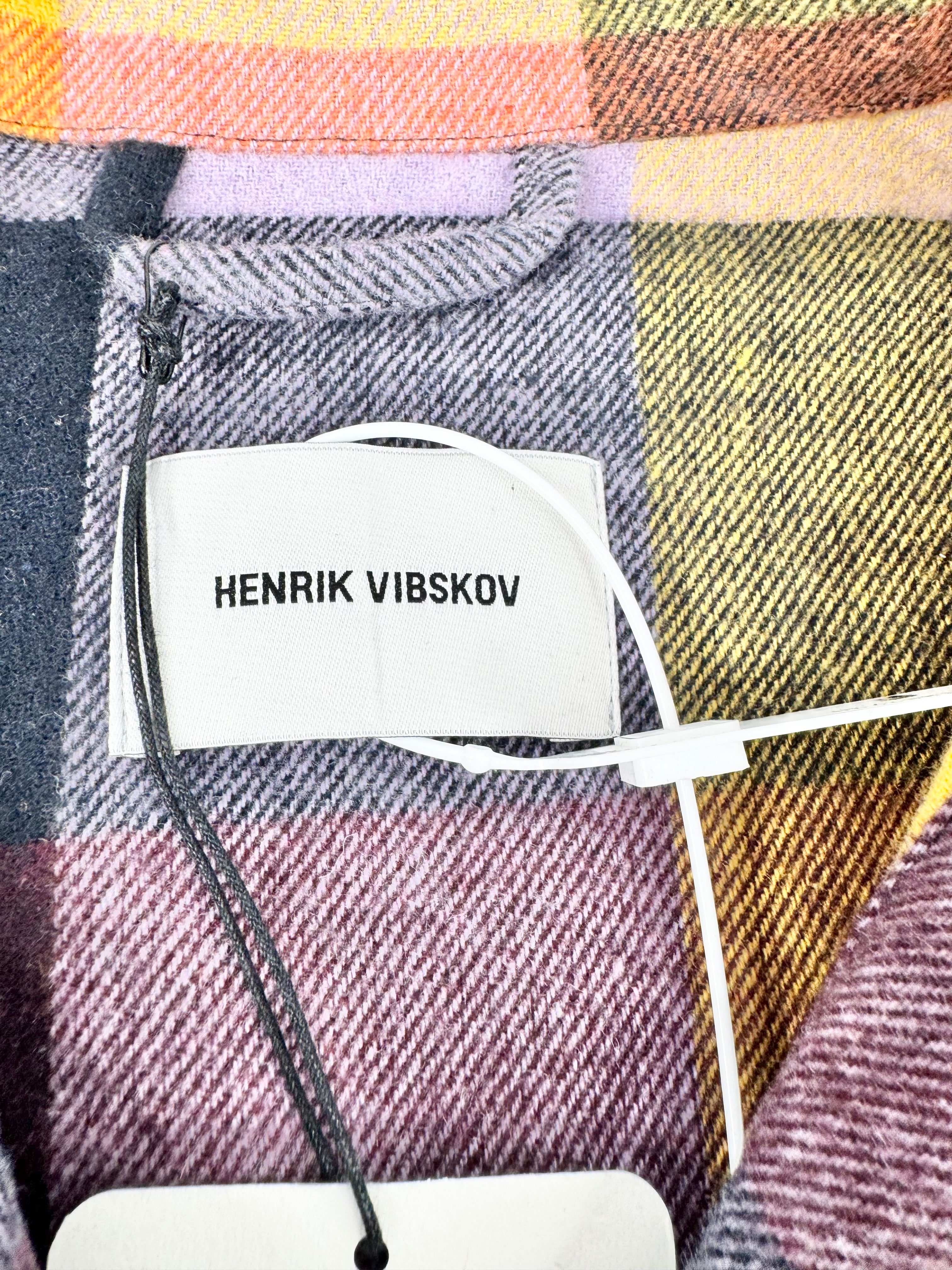Henrik Vibskov 'Lamington Yellow Lavender Orange' Wool Coat - M