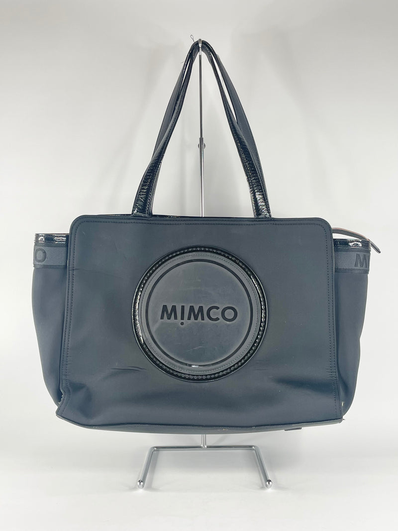 Mimco Black Neoprene-Shell Tote Bag