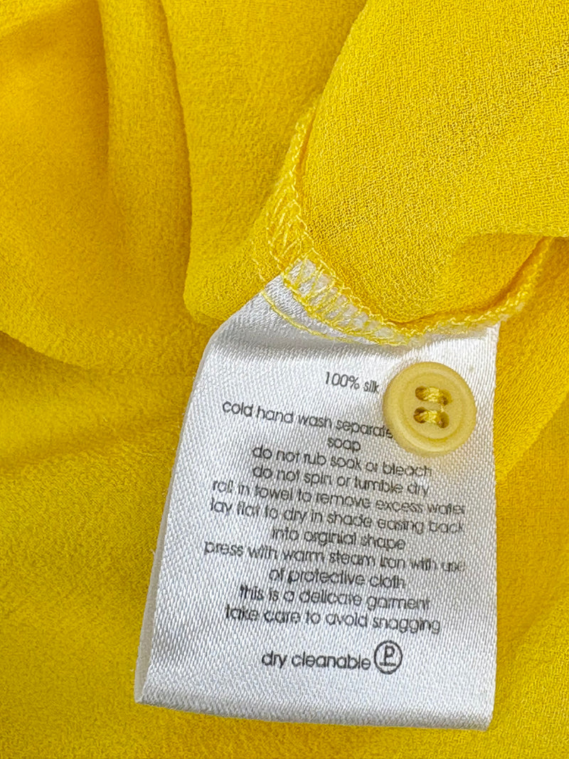 Gorman Canary-Yellow Sleeveless Silk Top - AU10