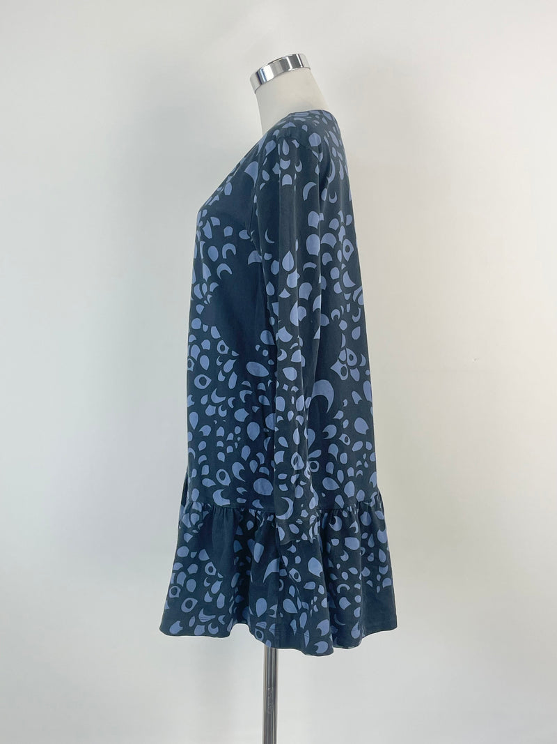 Marimekko Black & Navy Blue 'Lupiini' Dress - AU8