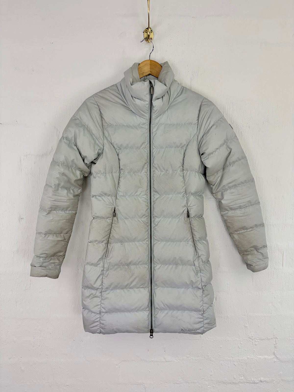 Macpac Silver Grey Long Insulated Jacket - AU6