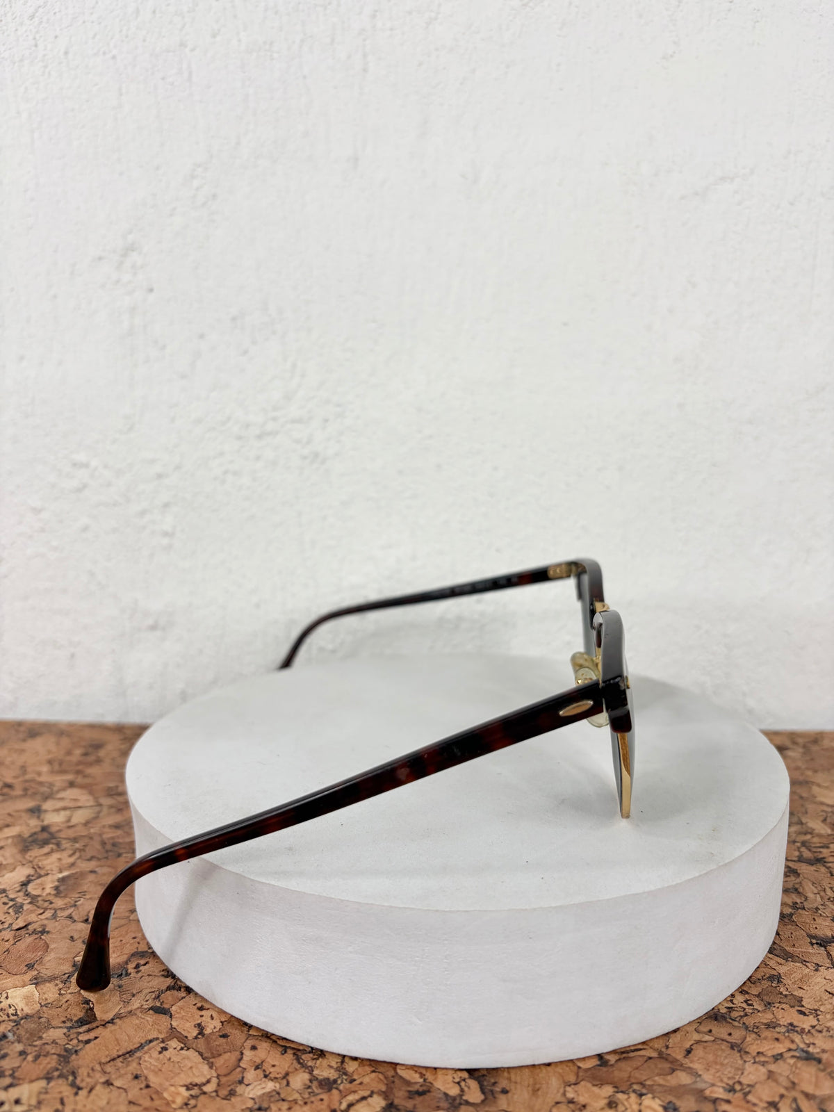 Ray-Ban Tortoiseshell & Gold 'Clubmaster' Sunglasses