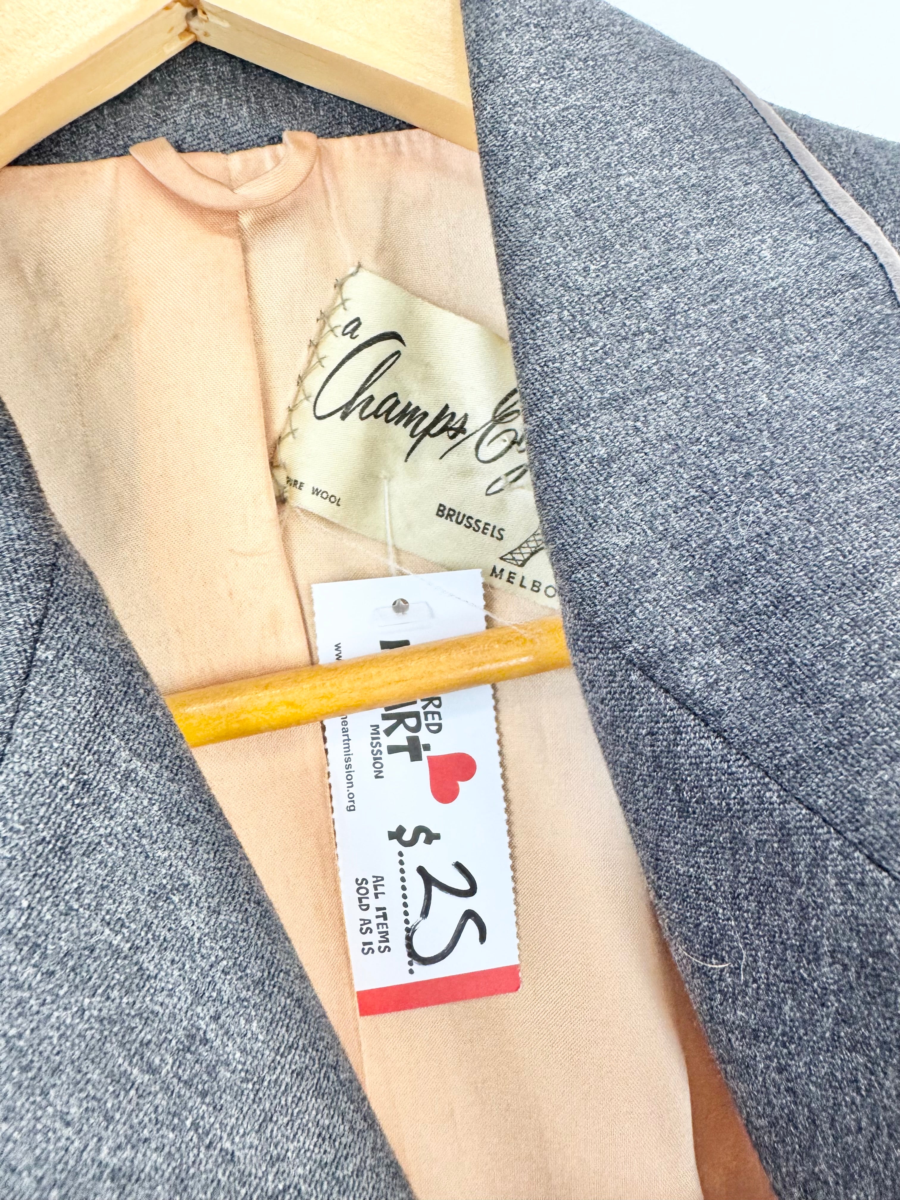 Vintage Champs-Élysées Model Grey Blazer - AU10