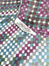 Vintage Jaeger Purple, Blue & Grey Woven Silk Scarf