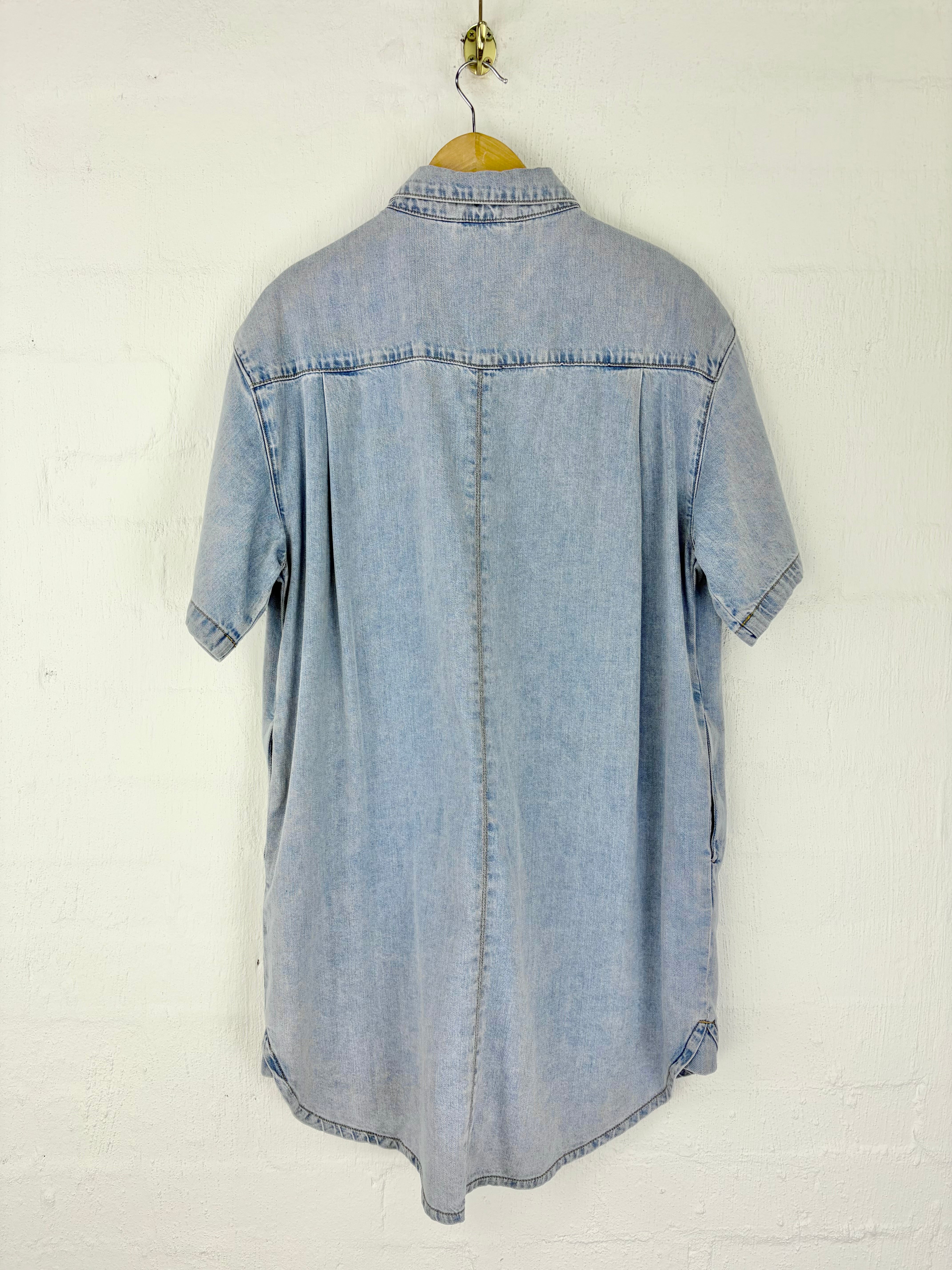 Jac & Mooki Faded Indigo 'Reese' Shirt Dress  NWT - M