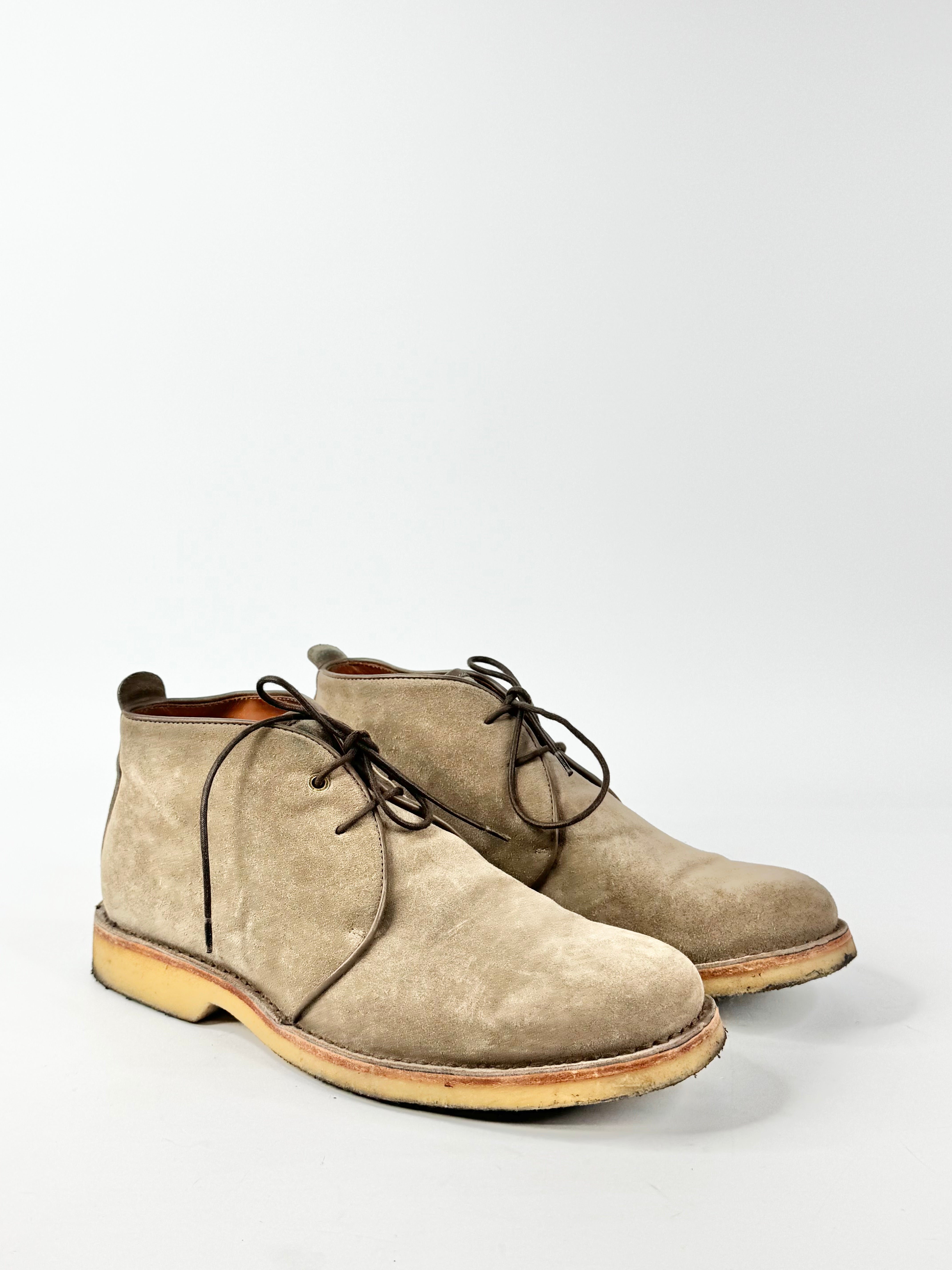 Zegna Suede Geige Lace Up Shoes - EU42