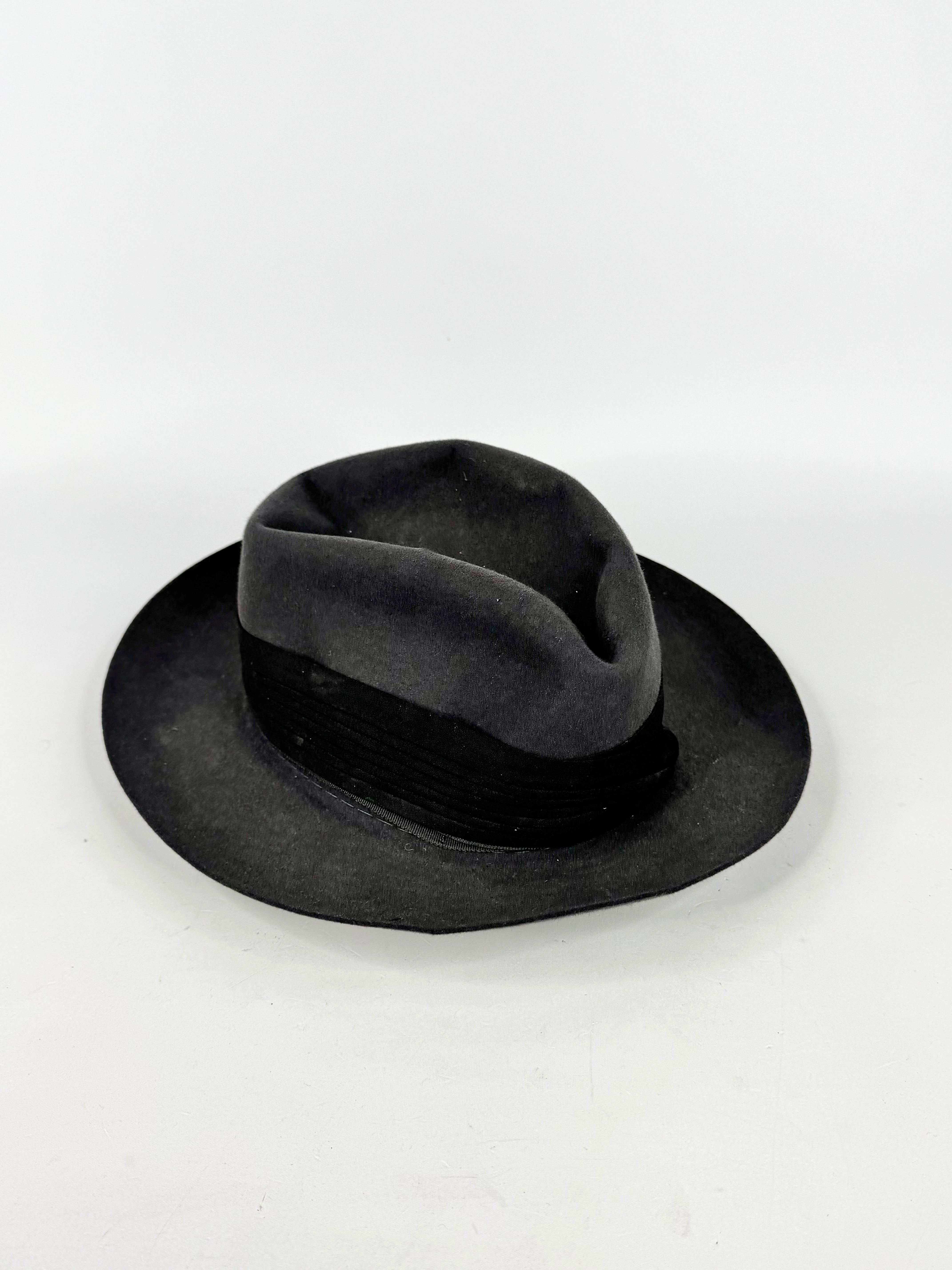 Akubra Grey Felt Fur Fedora - 56