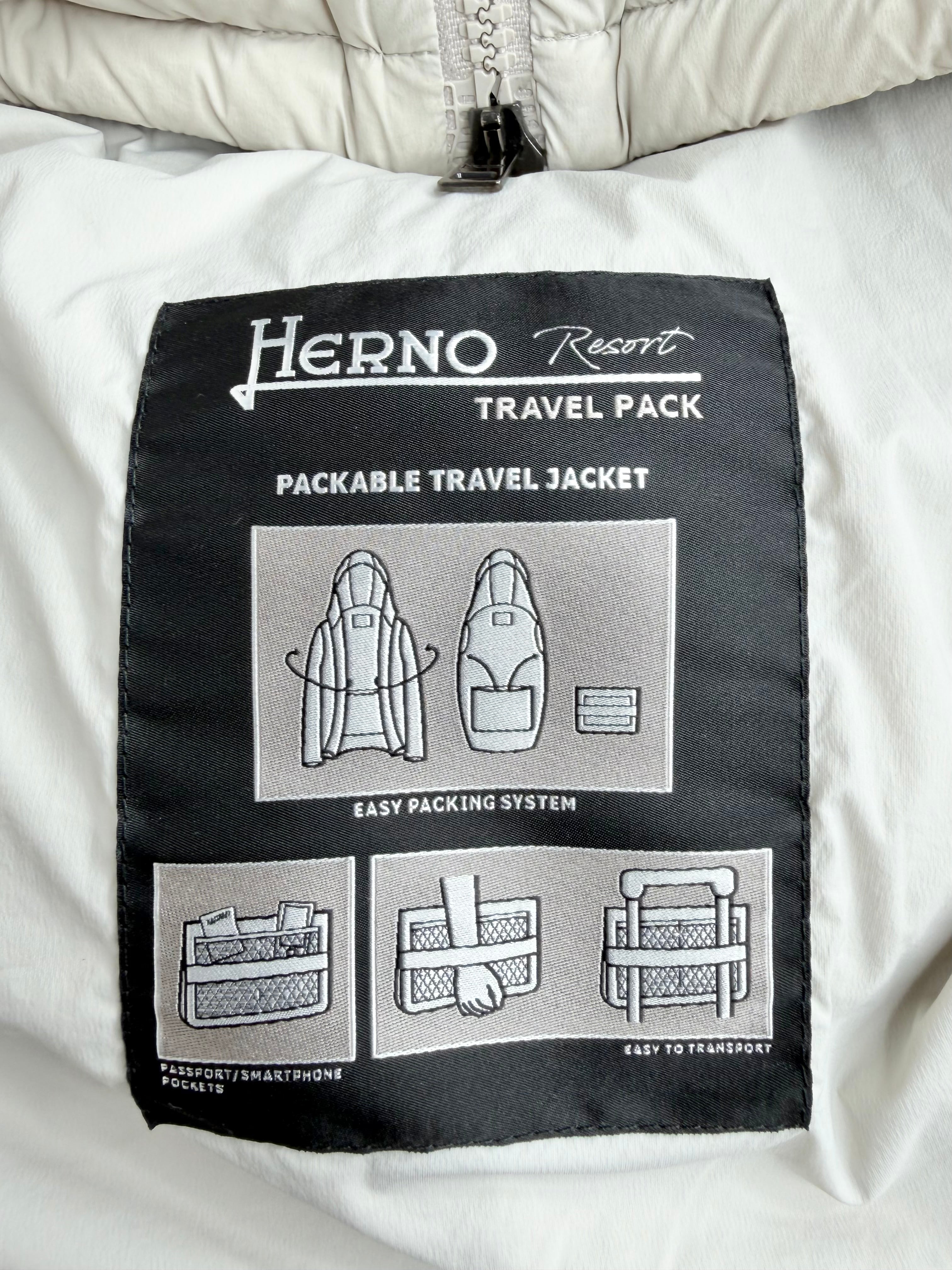 Herno Resort Bone Packable Travel Puffer Jacket - AU12