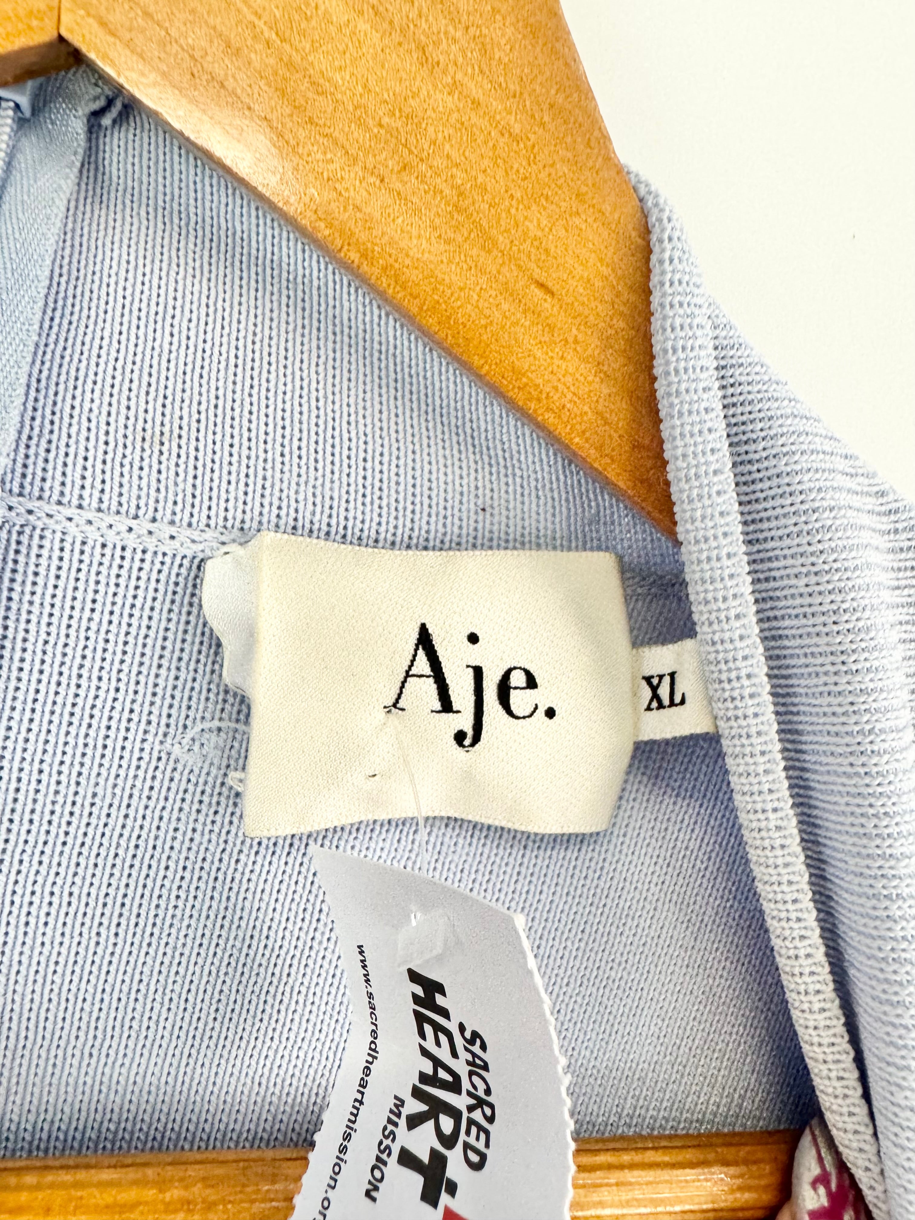 Aje Winter Sky Blue Cut Out Maxi Dress - AU14/16