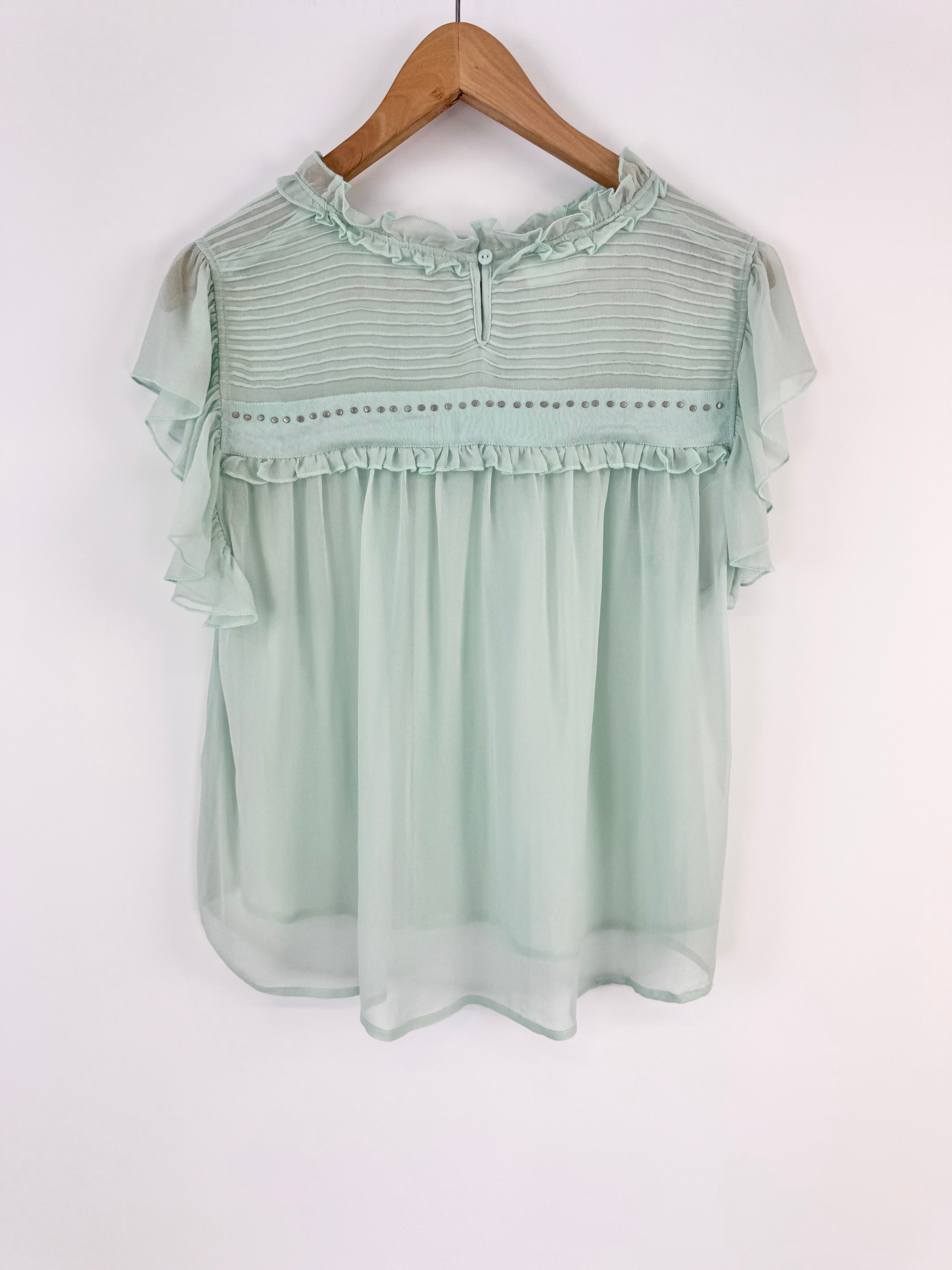Flannel Aqua Silk Top - AU10/12
