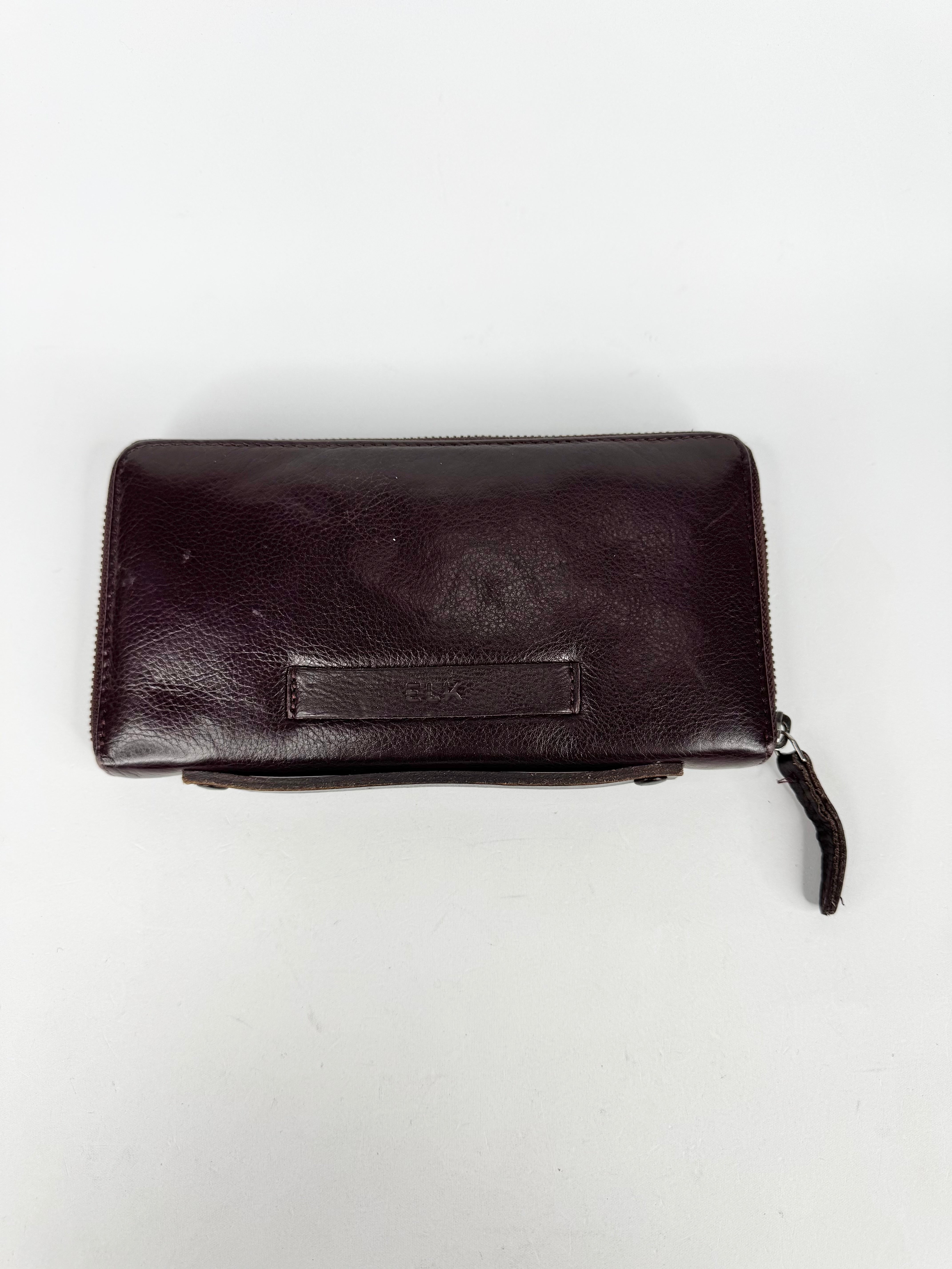 Elk Dark Brown Leather Wallet