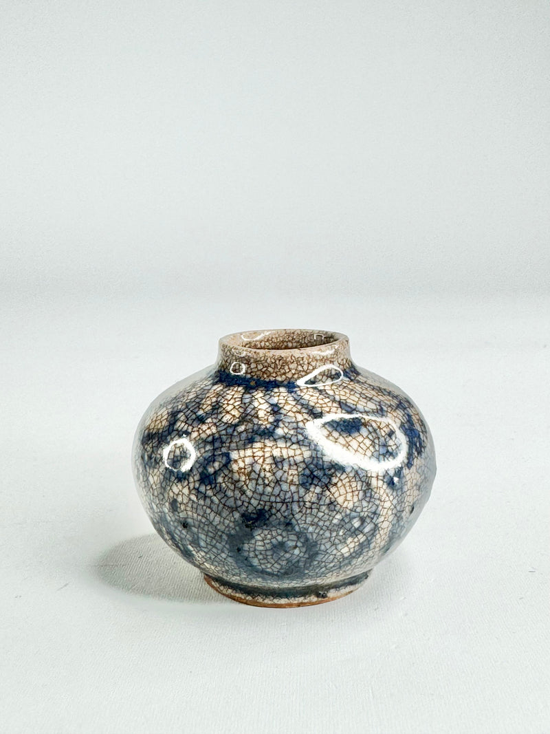Antique Blue Cracked Glaze Jarlet