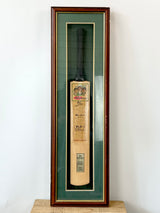 Signed & Framed Millennium Tour 2000 Cricket Bat