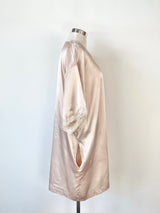 Vintage Yves Saint Laurent Dusty Blush Pink Polyester Dressing Down - AU12/14