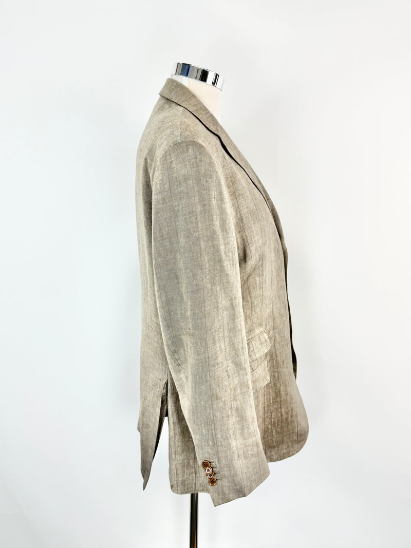 Lanificio F. LLi Cerruti Taupe Cashmere Blend Suit Jacket - 54R