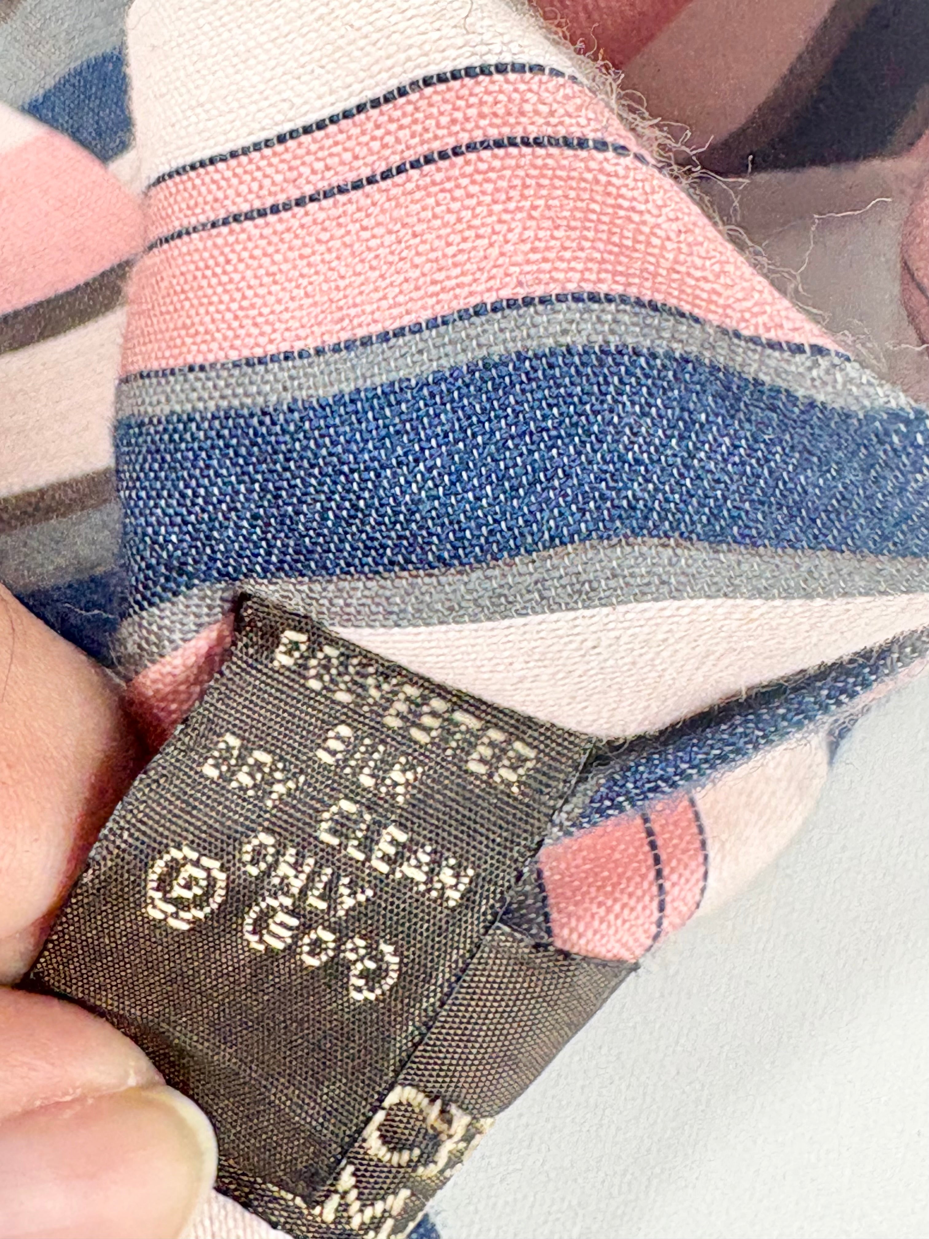 Vintage Givenchy Gentleman Pink & Blue Striped Tie