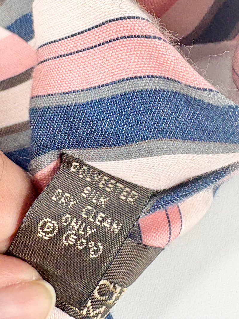 Vintage Givenchy Gentleman Pink & Blue Striped Tie