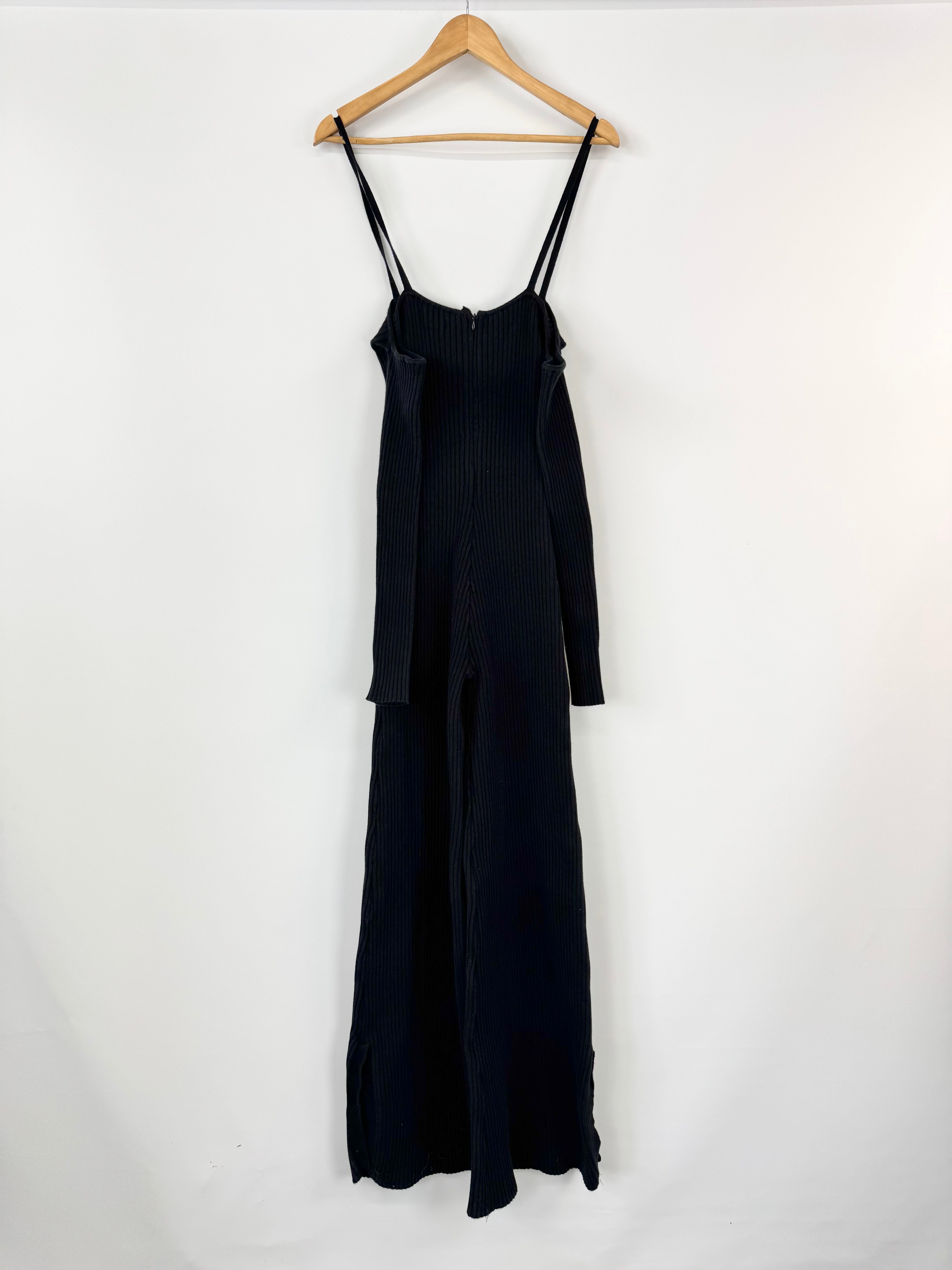 Anna Quan Black Rib Knit Jumpsuit - AU12